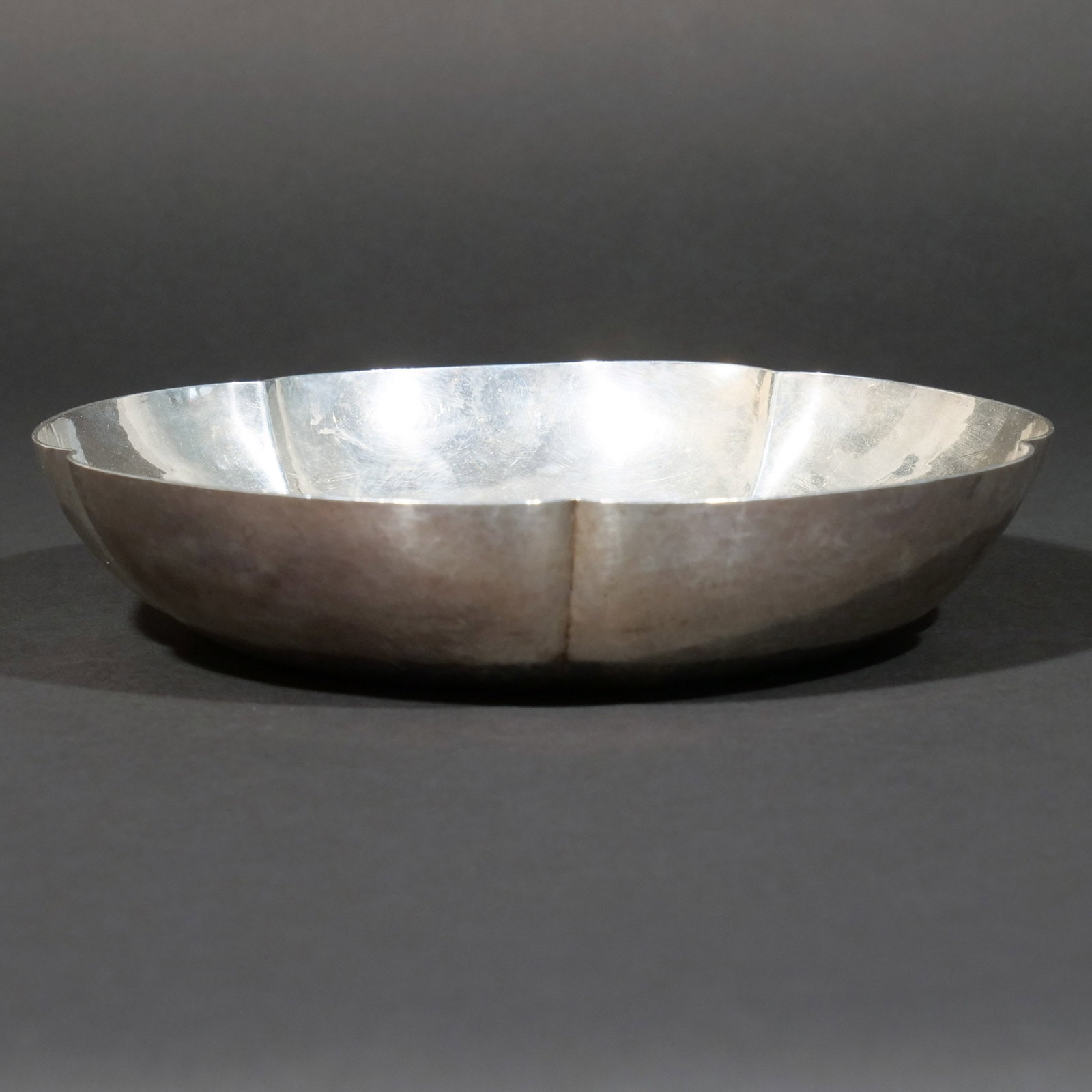 HANDWROUGHT STERLING SILVER LOBED DISH (1 of 5)