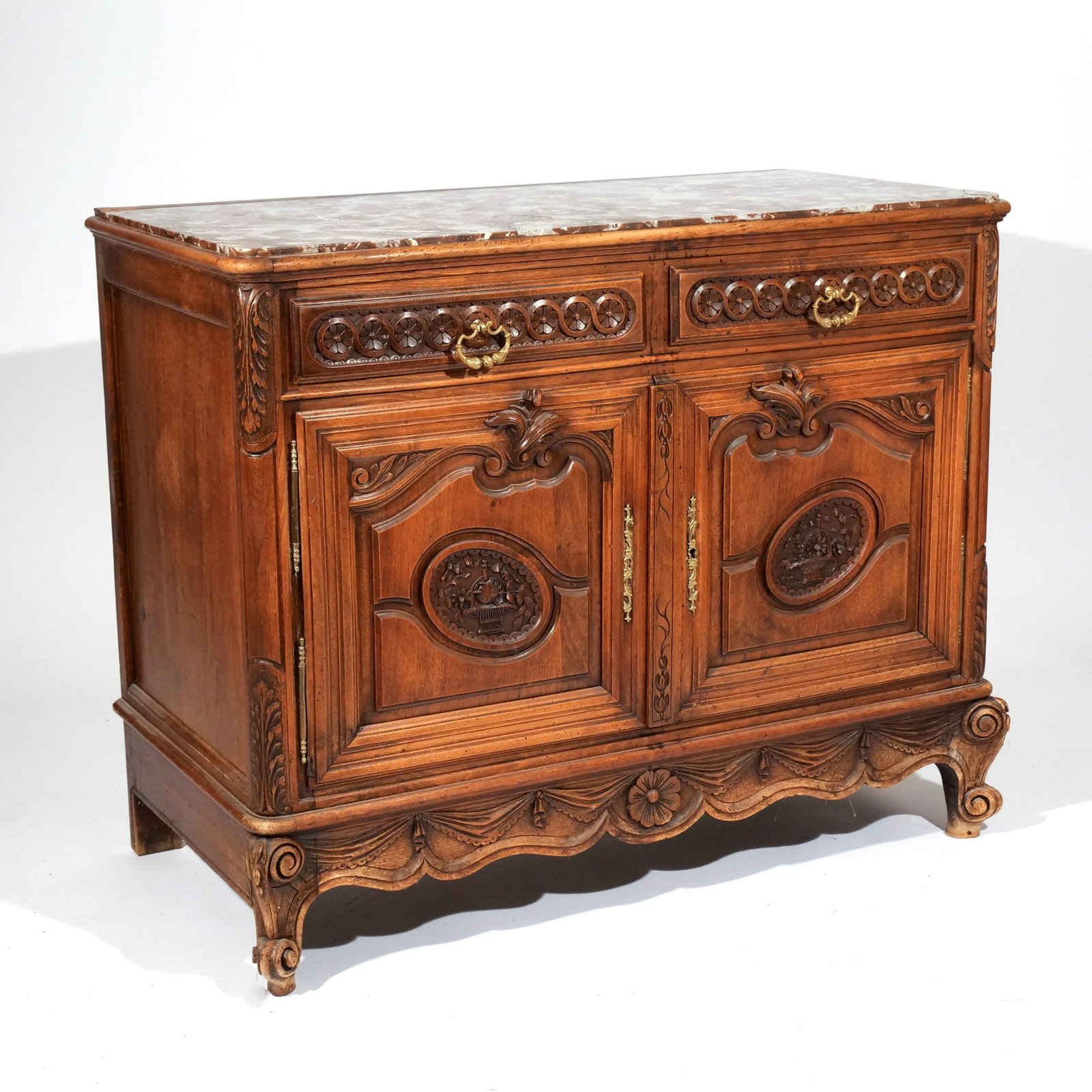 CONTINENTAL CARVED WALNUT BUFFET (1 of 15)
