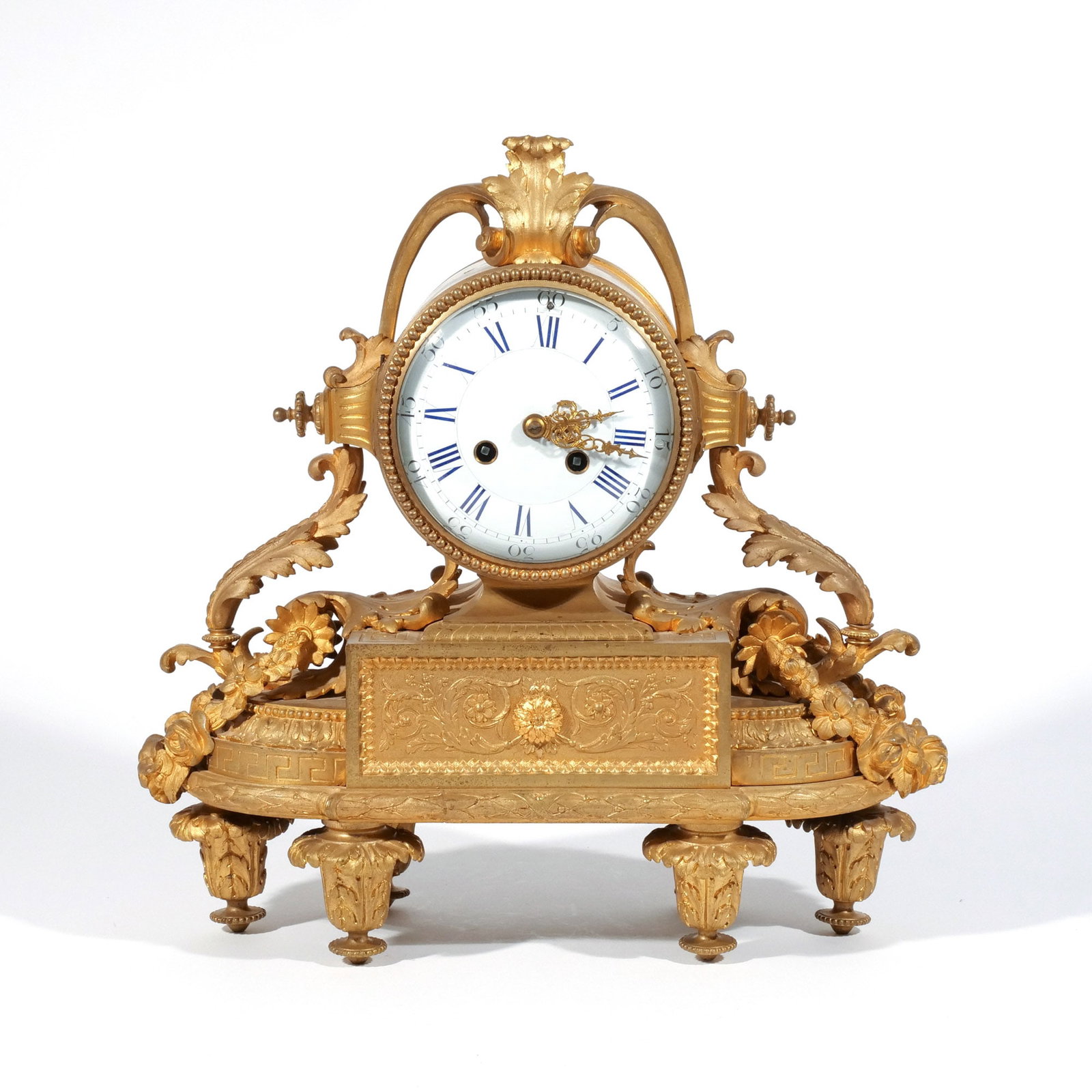 FRENCH DORE BRONZE MANTLE CLOCK (1 of 11)