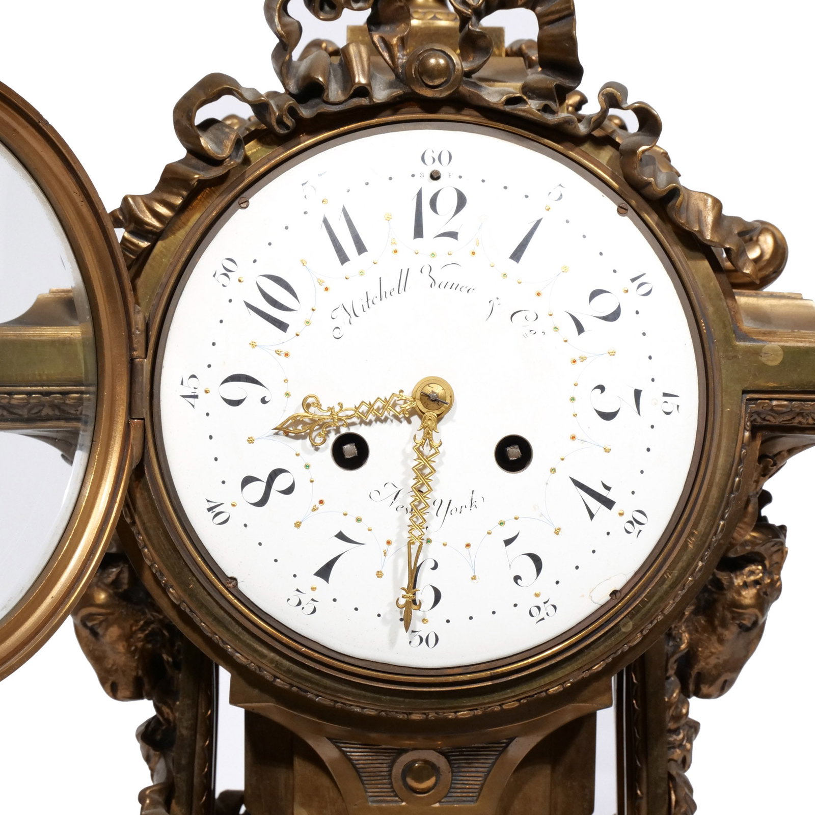 (3pc) MITCHELL VANCE & CO. ORMOLU CLOCK GARNITURE - 11