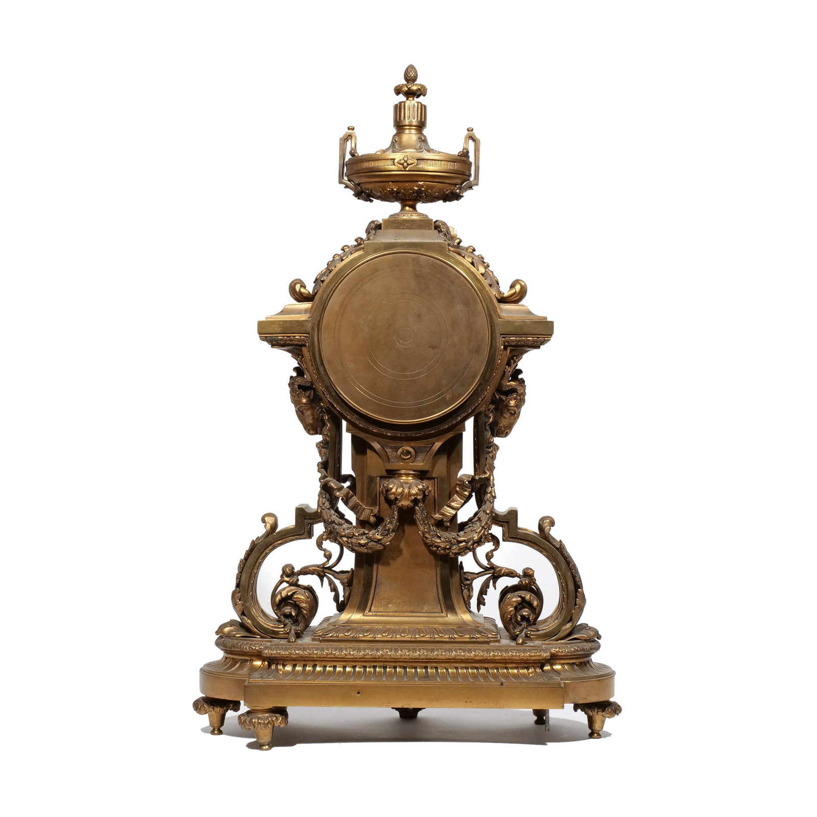 (3pc) MITCHELL VANCE & CO. ORMOLU CLOCK GARNITURE - 12
