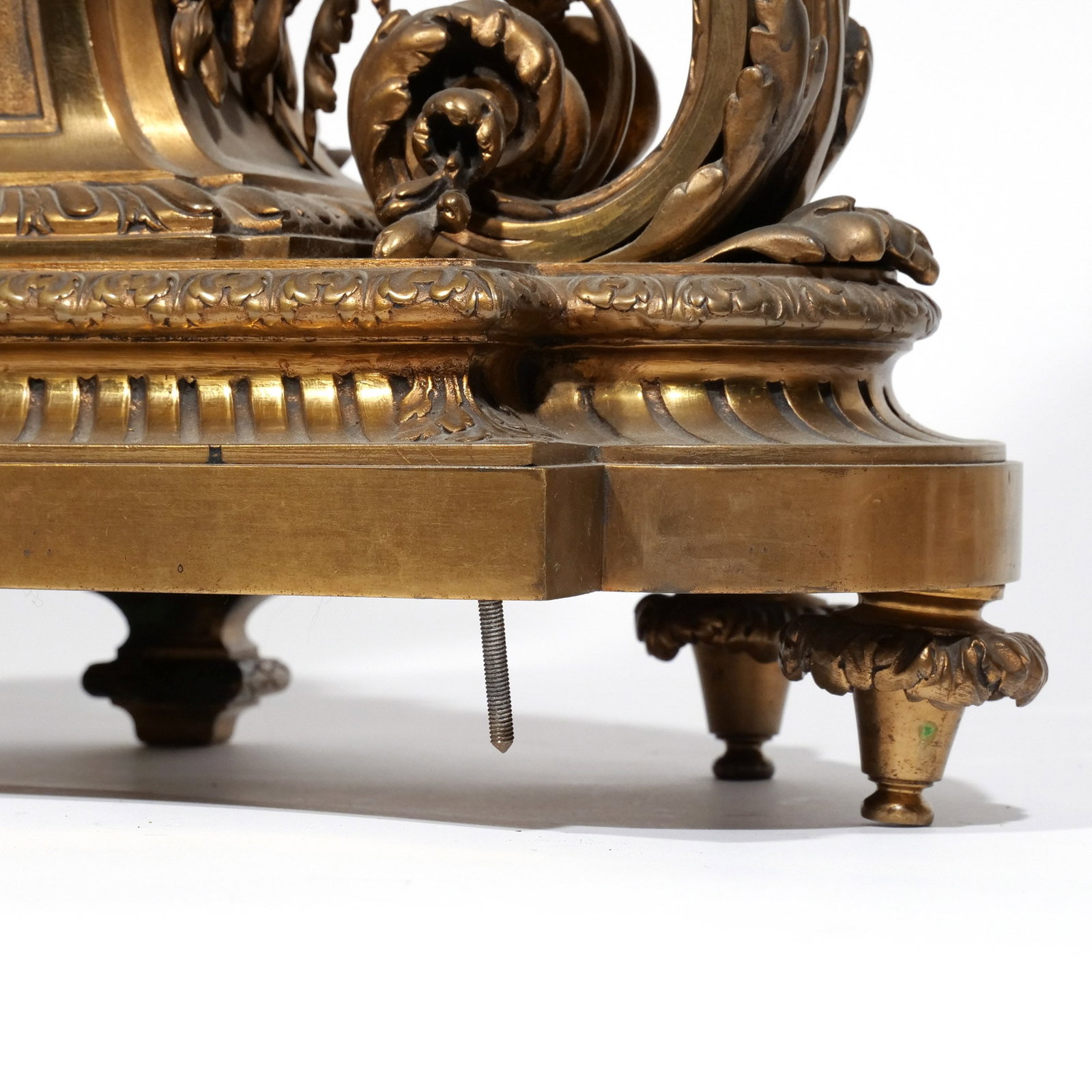 (3pc) MITCHELL VANCE & CO. ORMOLU CLOCK GARNITURE - 13