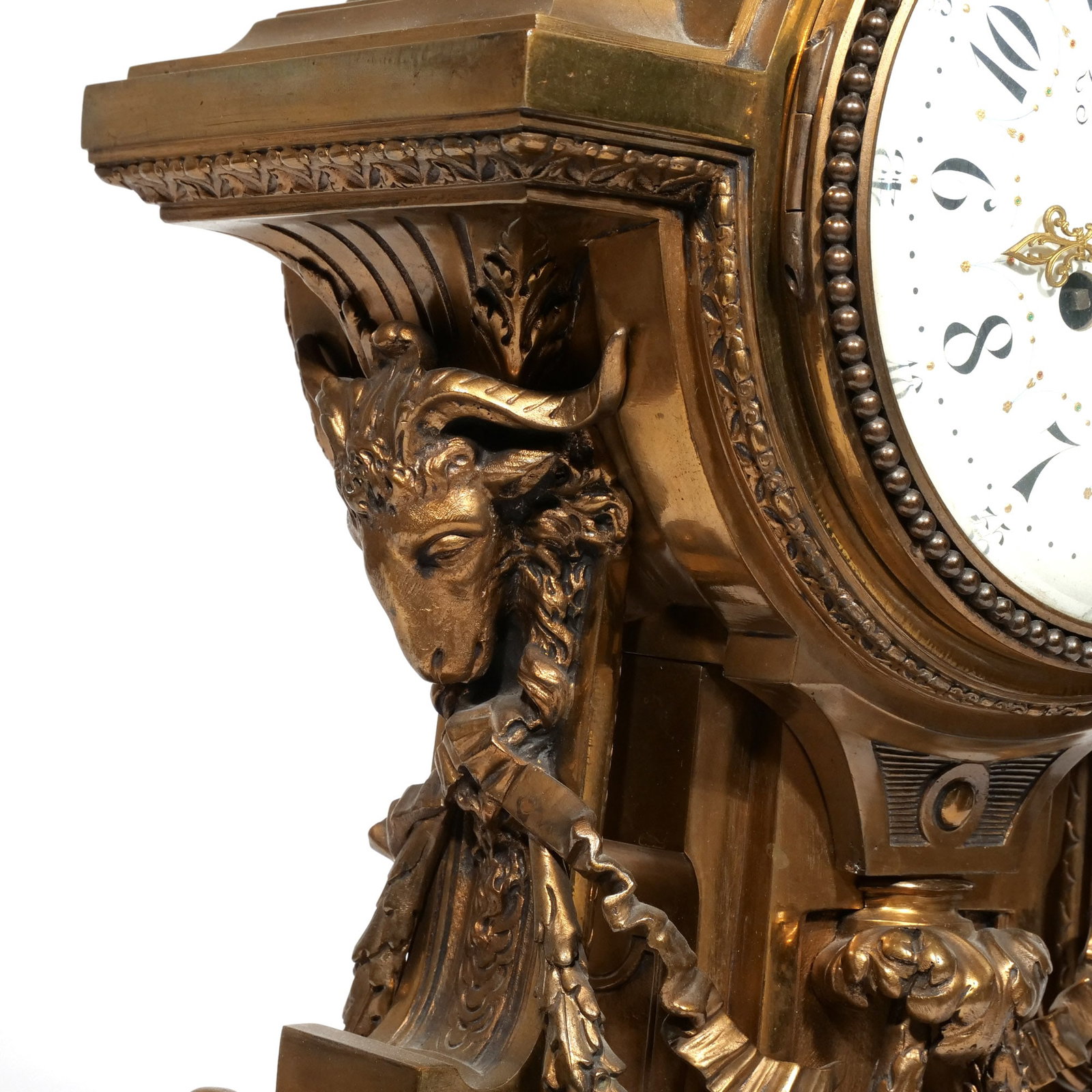 (3pc) MITCHELL VANCE & CO. ORMOLU CLOCK GARNITURE - 6