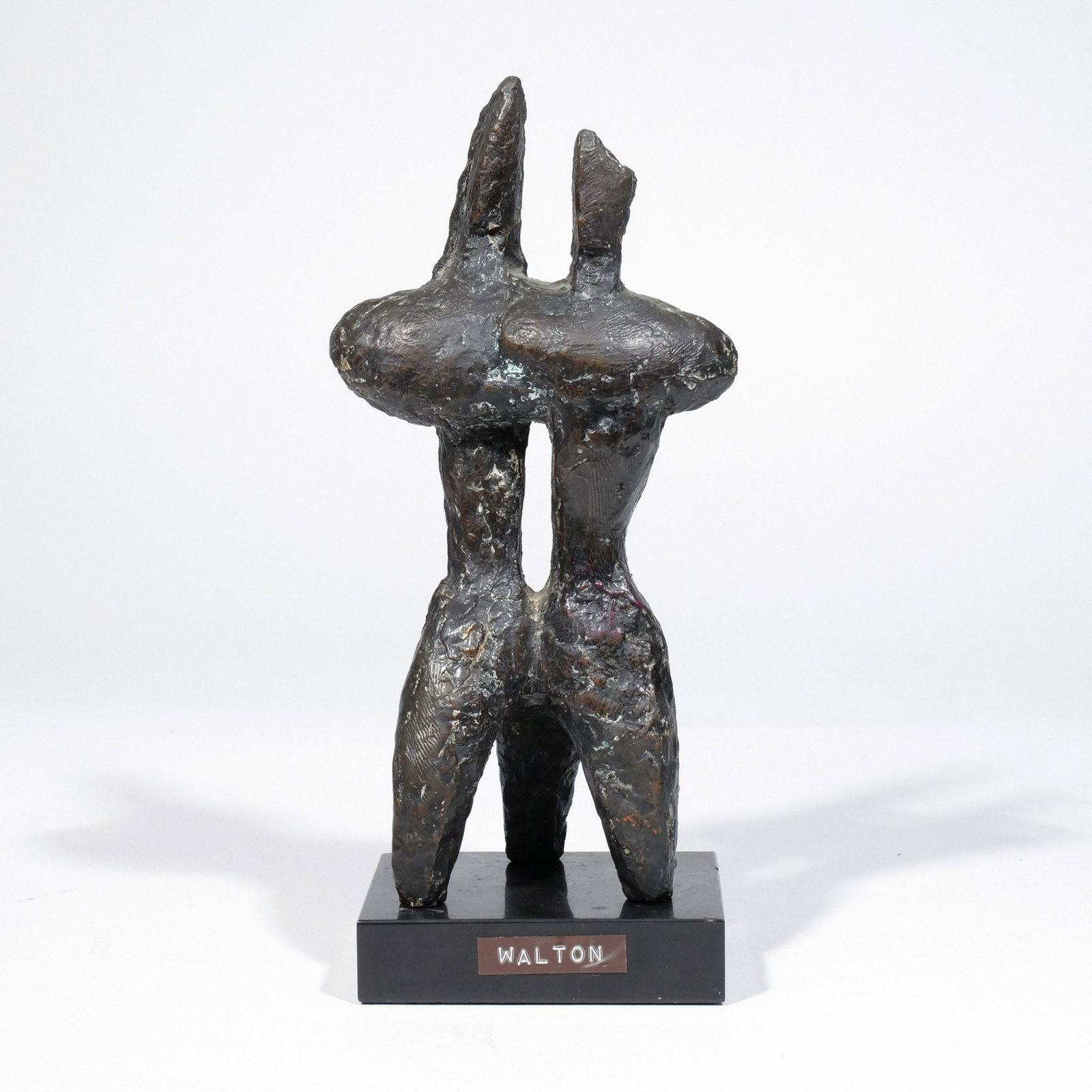 MARION WALTON (American, 1905-1966): Striding Couple Lost-wax cast bronze h. 9 in. (overall) With Busato, Paris foundry stamp Provenance: The estate of a noted architect and bibliophile, Rye, NY