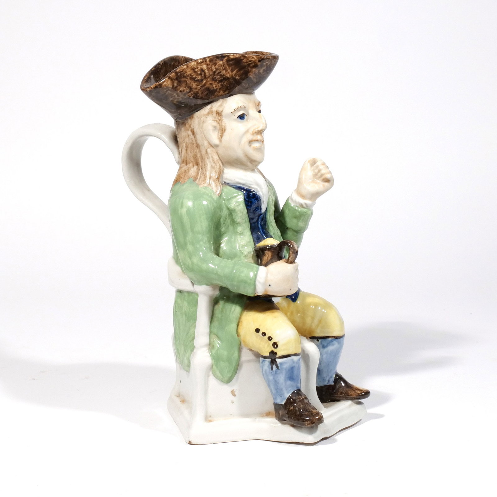 ENGLISH 'TOBY' JUG: Late 18th century, 'The Squire' h. 10-1/2 w. 6 in. Provenance: Landmark Hoyt Homestead, Pound Ridge, NY [In Situ Item] This item will not be on display in our saleroom during our preview period. If