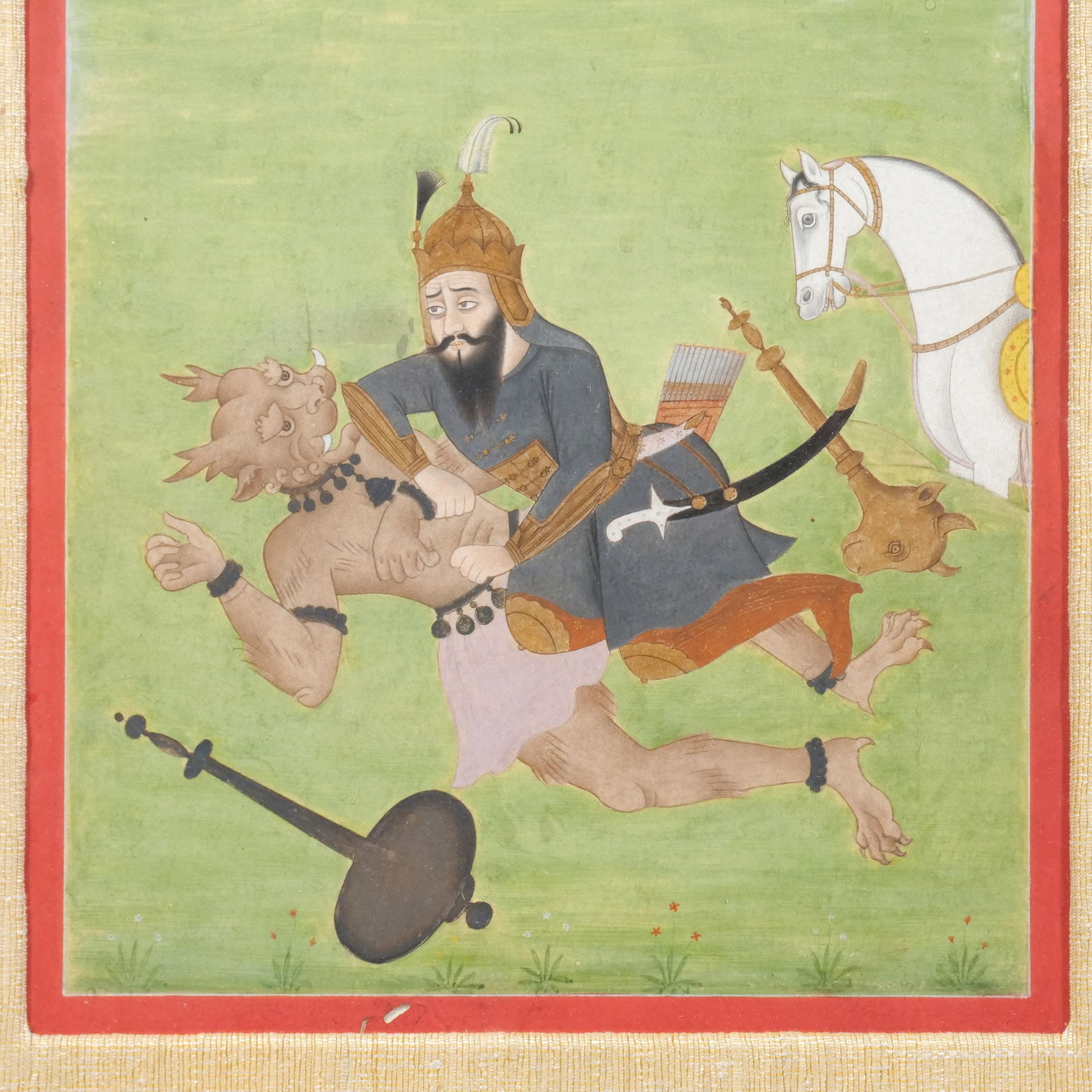 (2pc) INDIAN MANUSCRIPT ILLUSTRATIONS - 10