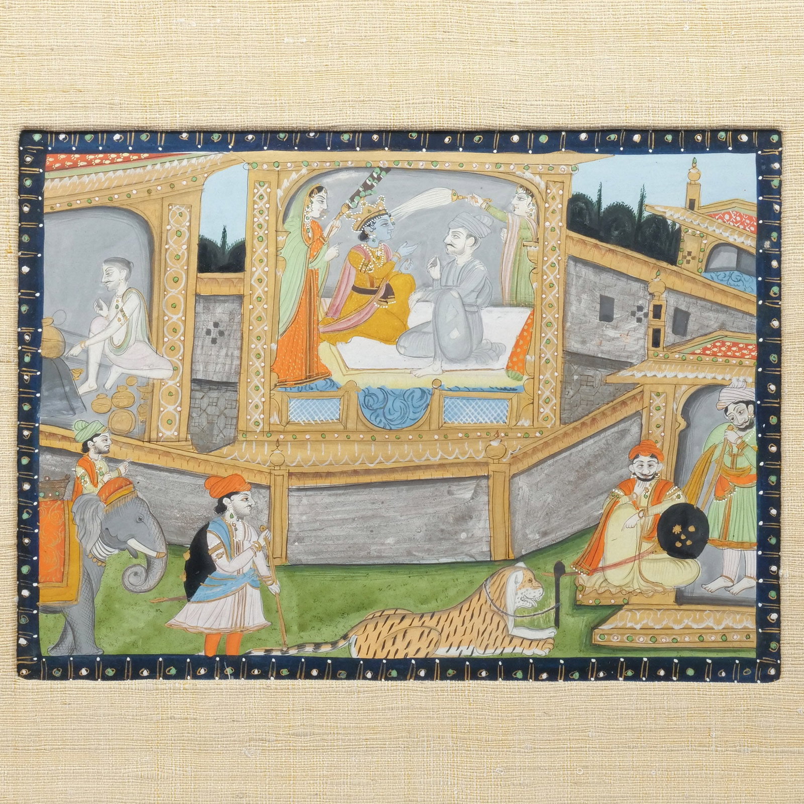 (2pc) INDIAN MANUSCRIPT ILLUSTRATIONS - 3