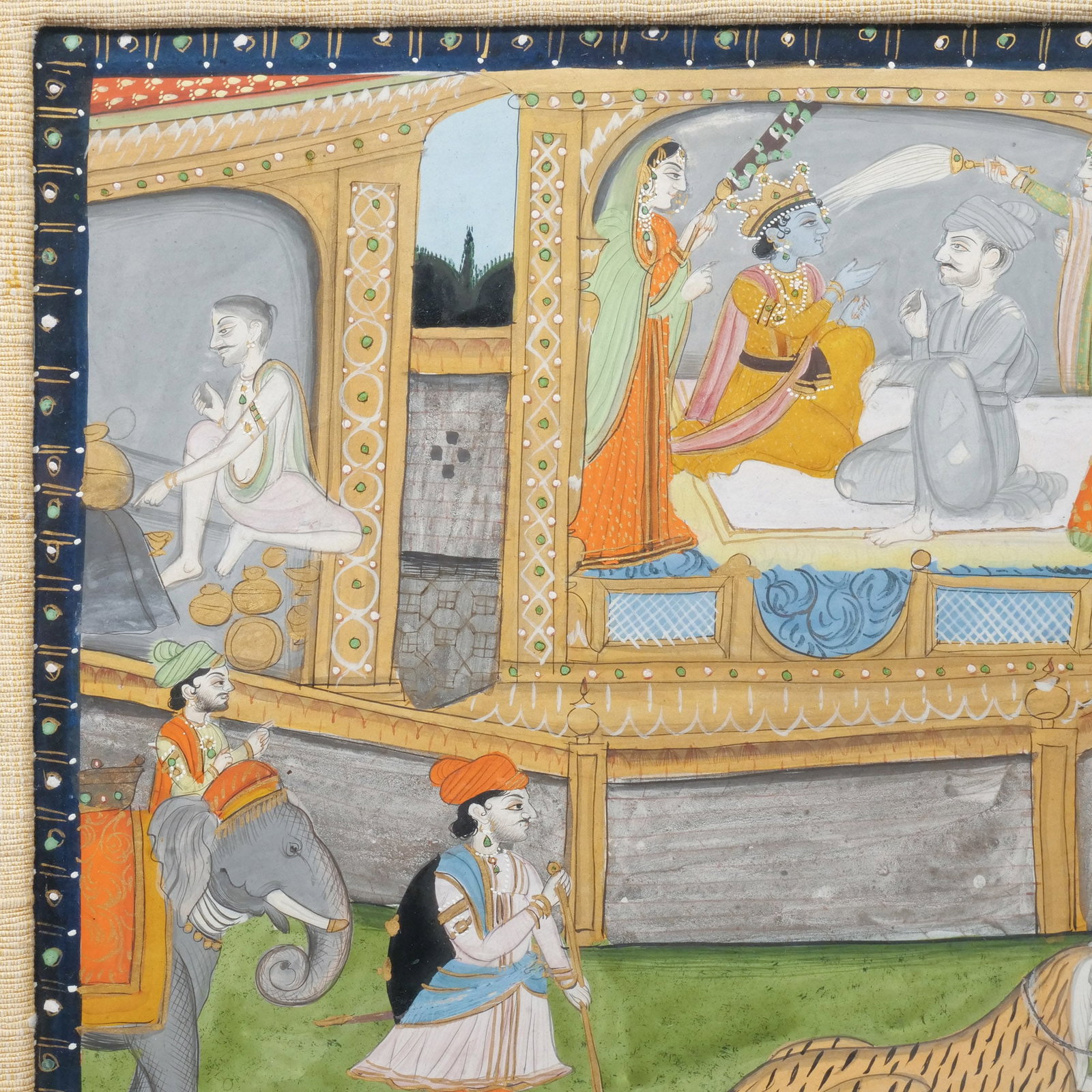 (2pc) INDIAN MANUSCRIPT ILLUSTRATIONS - 5