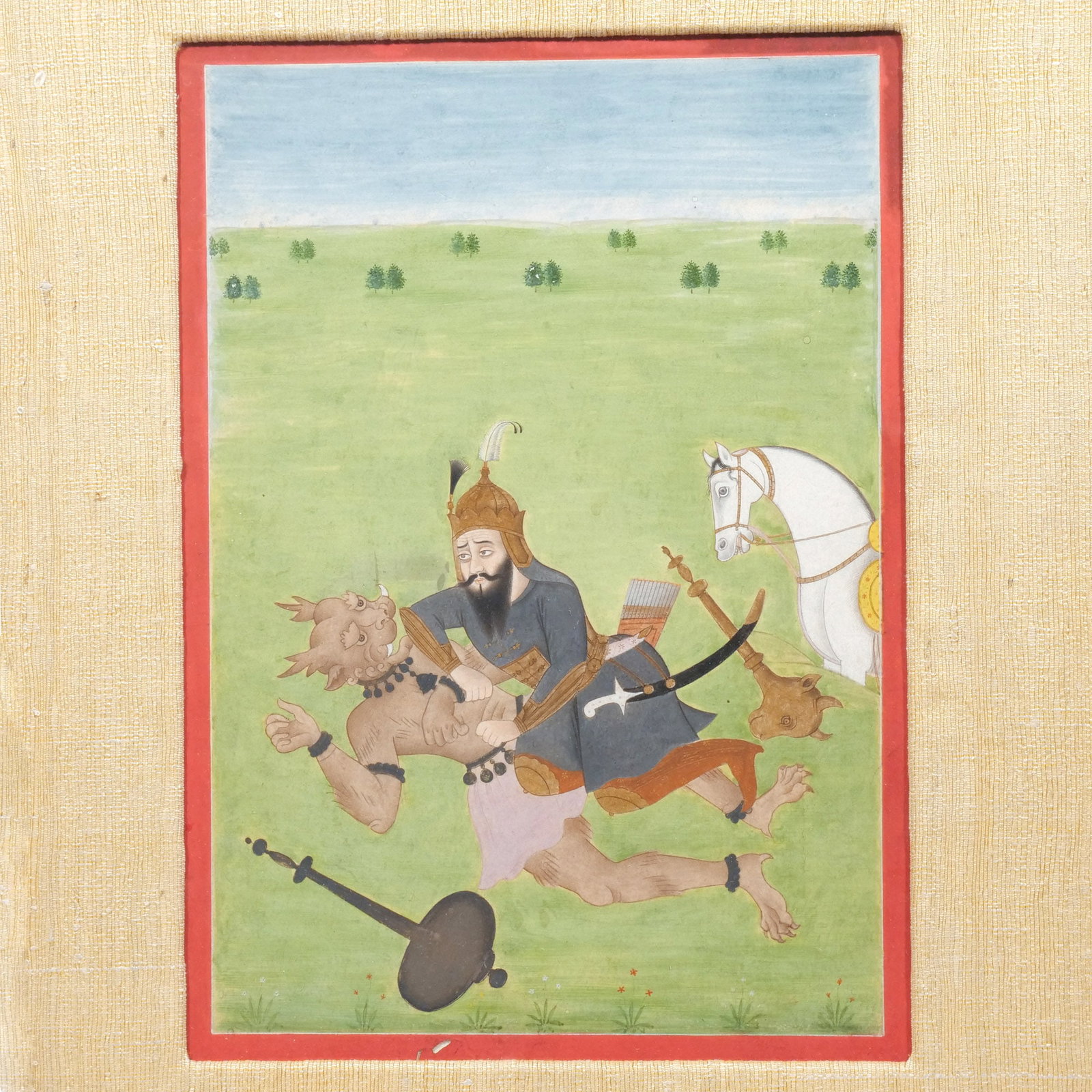 (2pc) INDIAN MANUSCRIPT ILLUSTRATIONS - 9