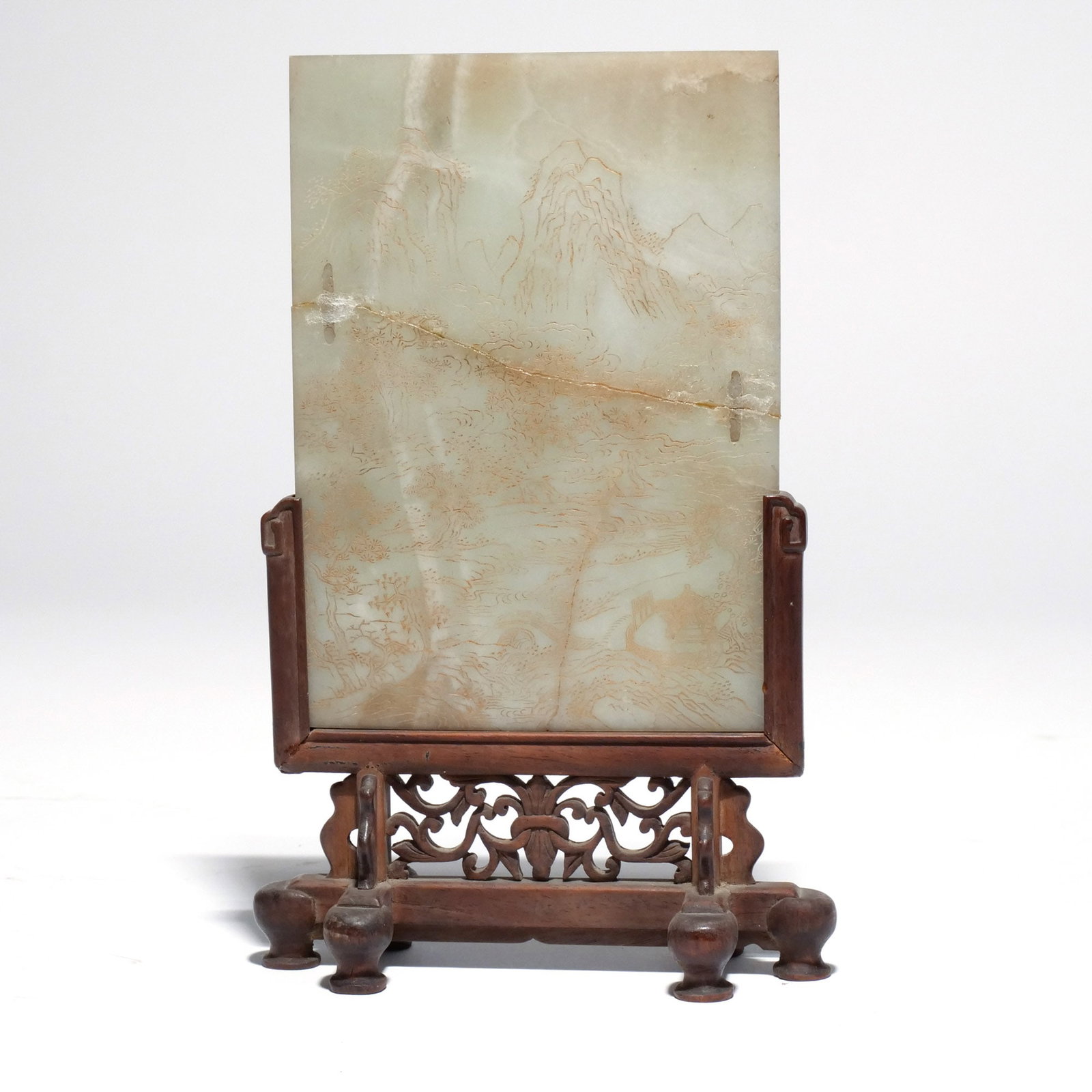 CHINESE JADE TABLE SCREEN - 4