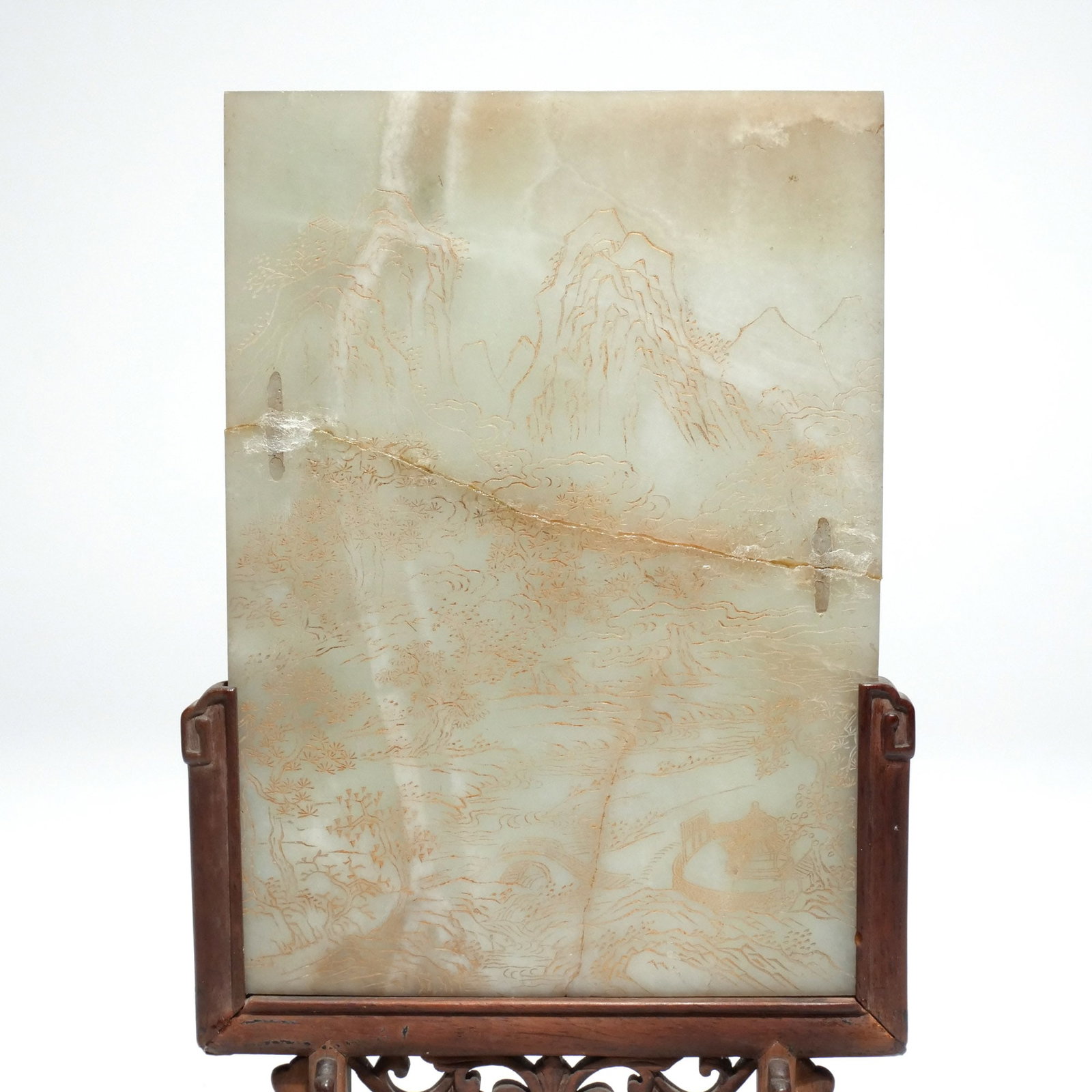 CHINESE JADE TABLE SCREEN - 5
