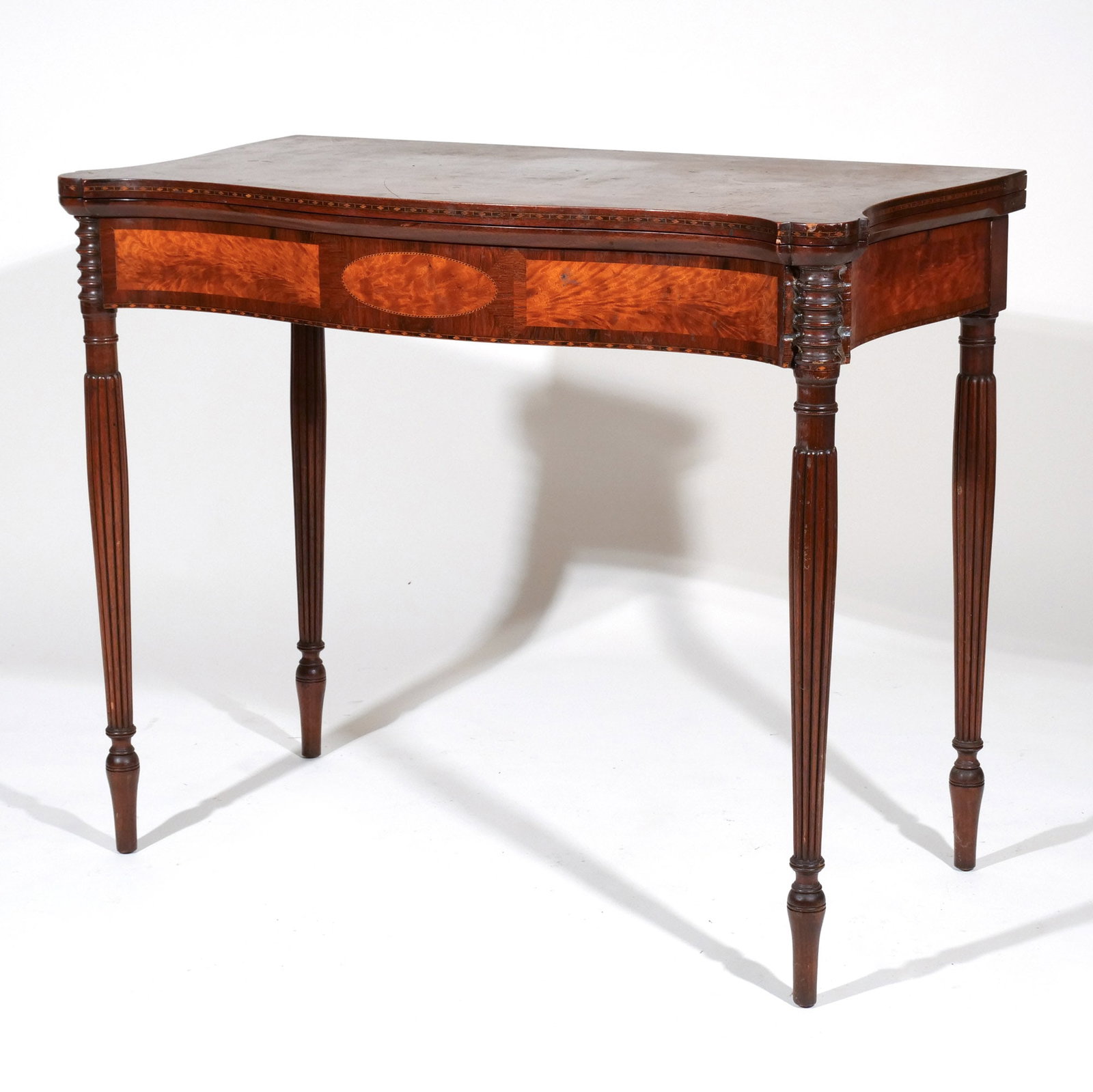 FEDERAL INLAID MAHOGANY GAME TABLE (1 of 10)