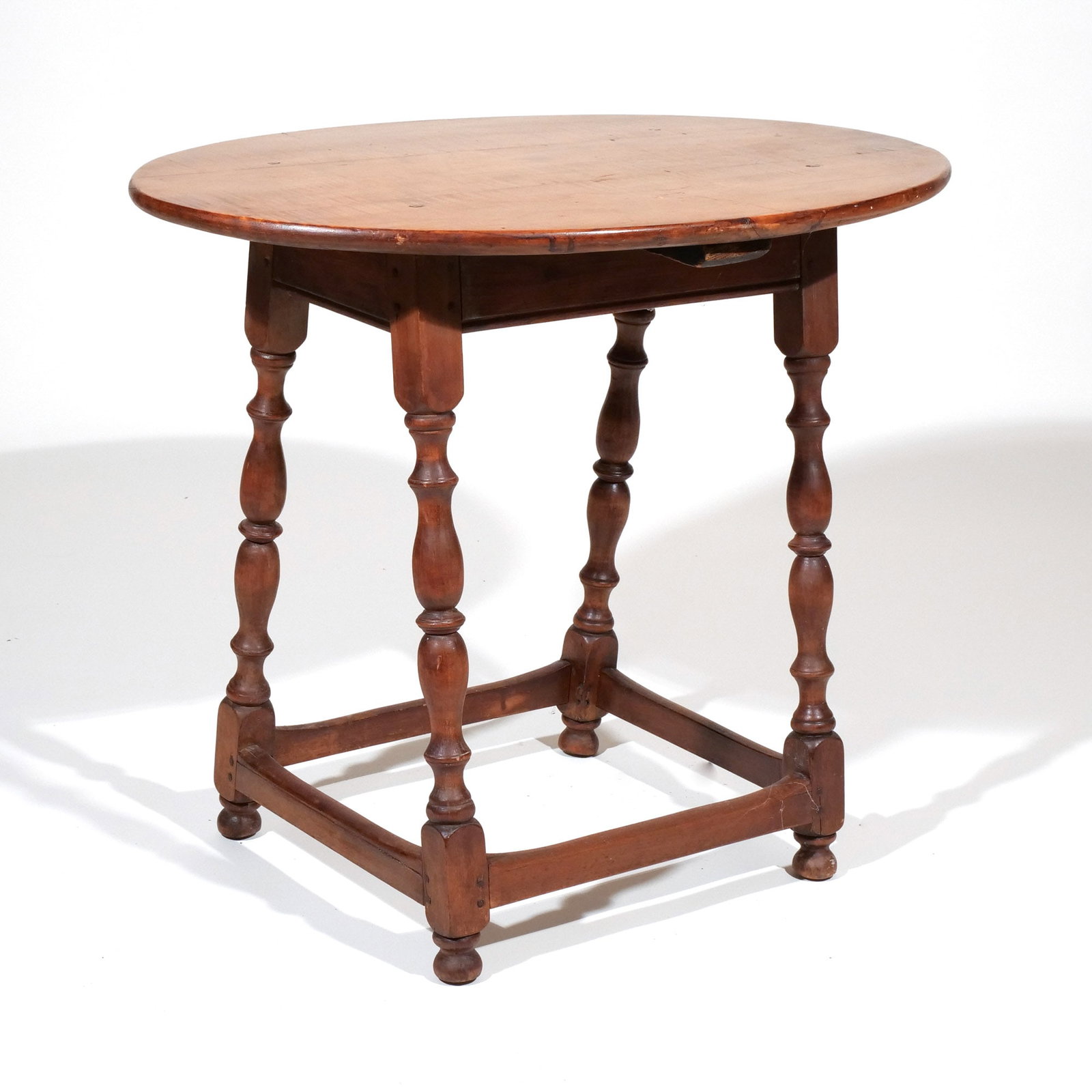 ANTIQUE TIGER MAPLE & MAPLE TAVERN TABLE (1 of 9)