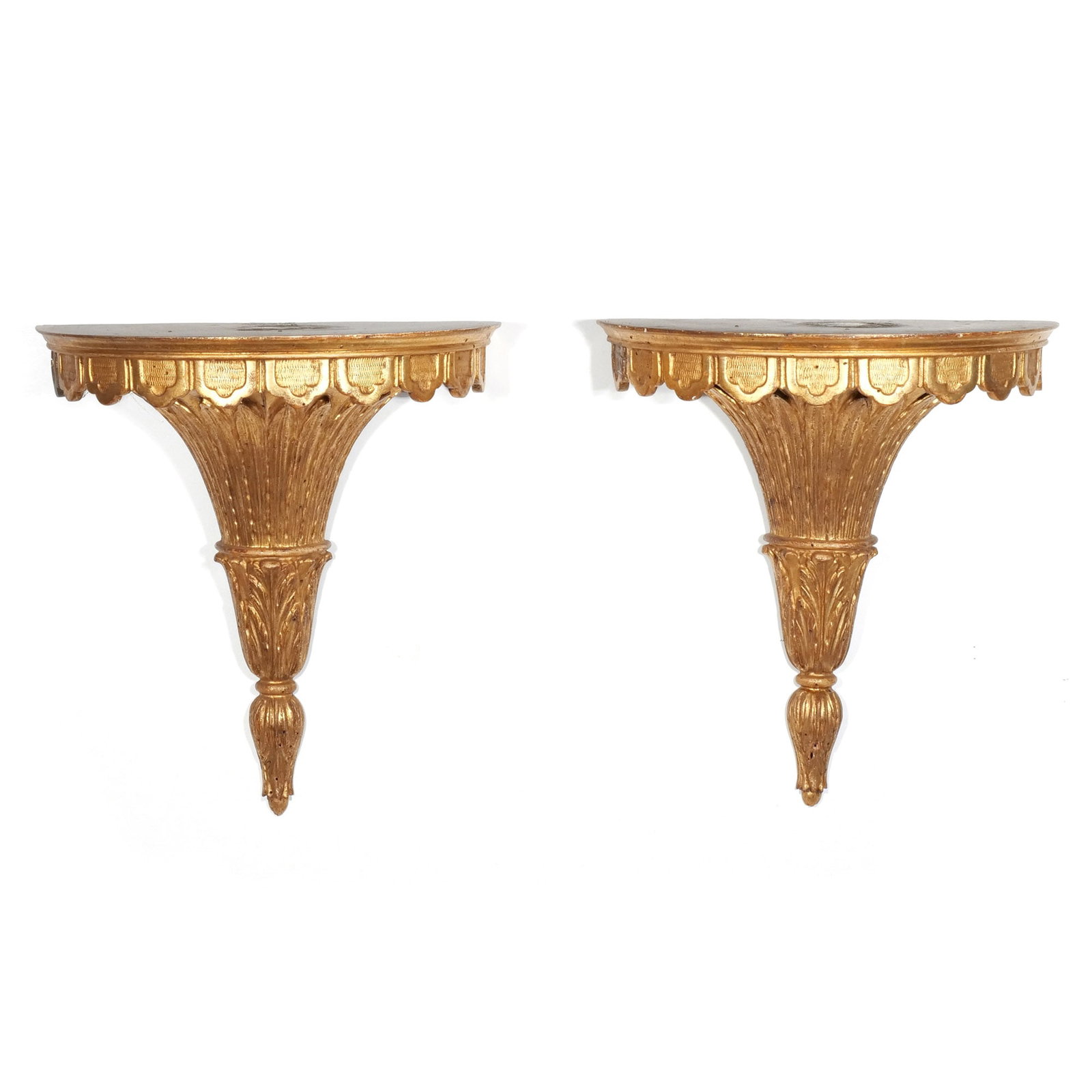 PAIR of ITALIAN GILT WOOD WALL SHELF BRACKETS (1 of 12)