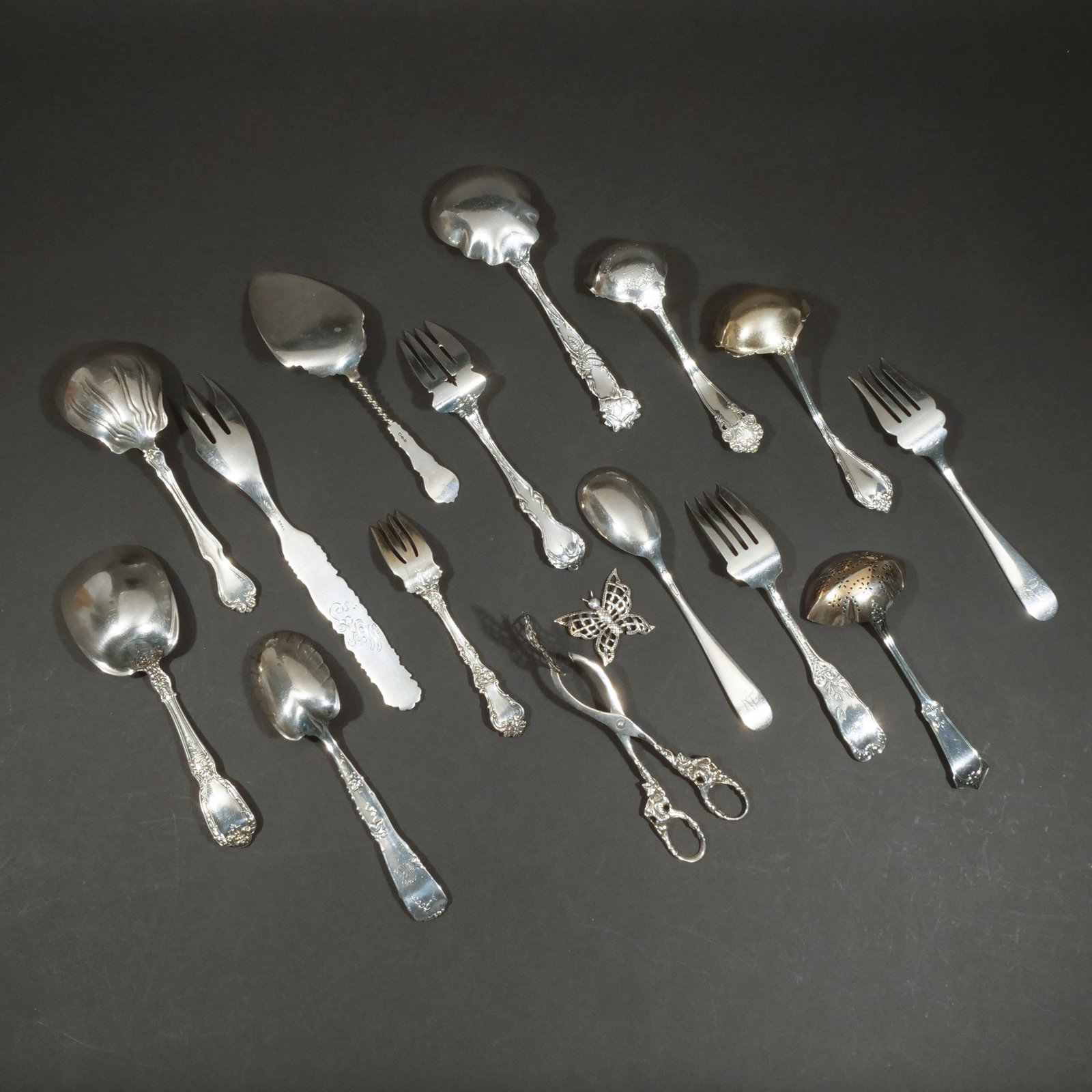(15pc) MISC. STERLING SILVER SERVING PIECES - 6
