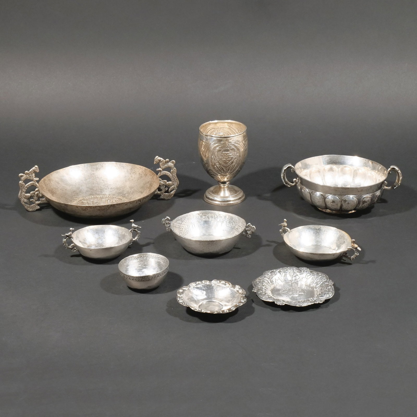 (9pc) SPANISH COLONIAL SILVER (1 of 12)