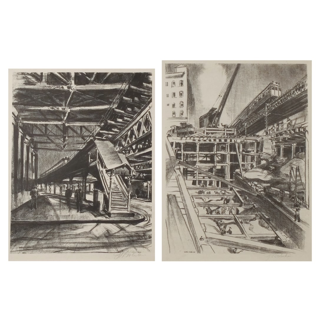 (2pc) JOSEPH WEBSTER GOLINKIN (American,1896-1977) (1 of 17)
