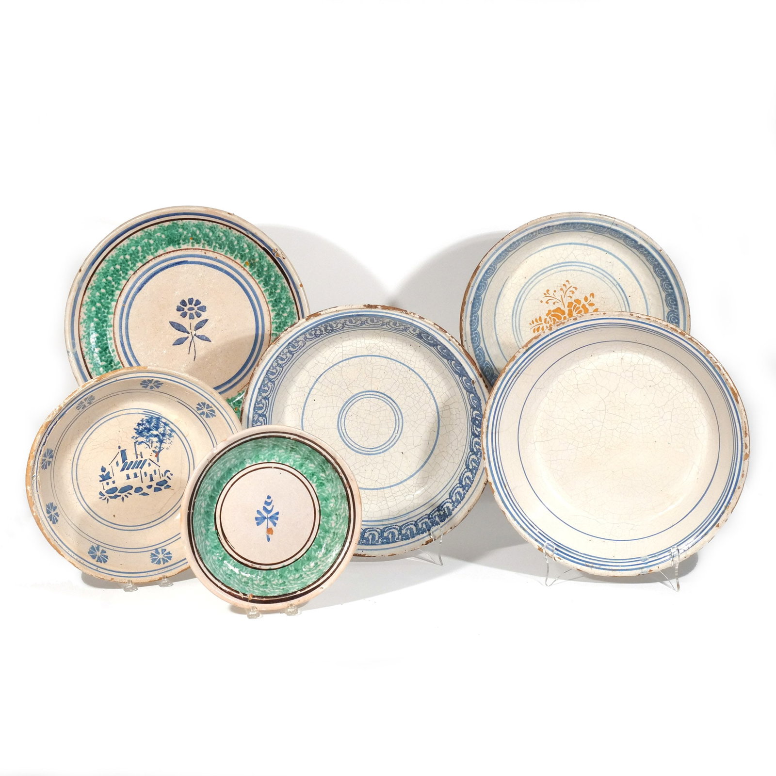 (6pc) GROUP of ITALIAN MAIOLICA POTTERY DISHES (1 of 18)