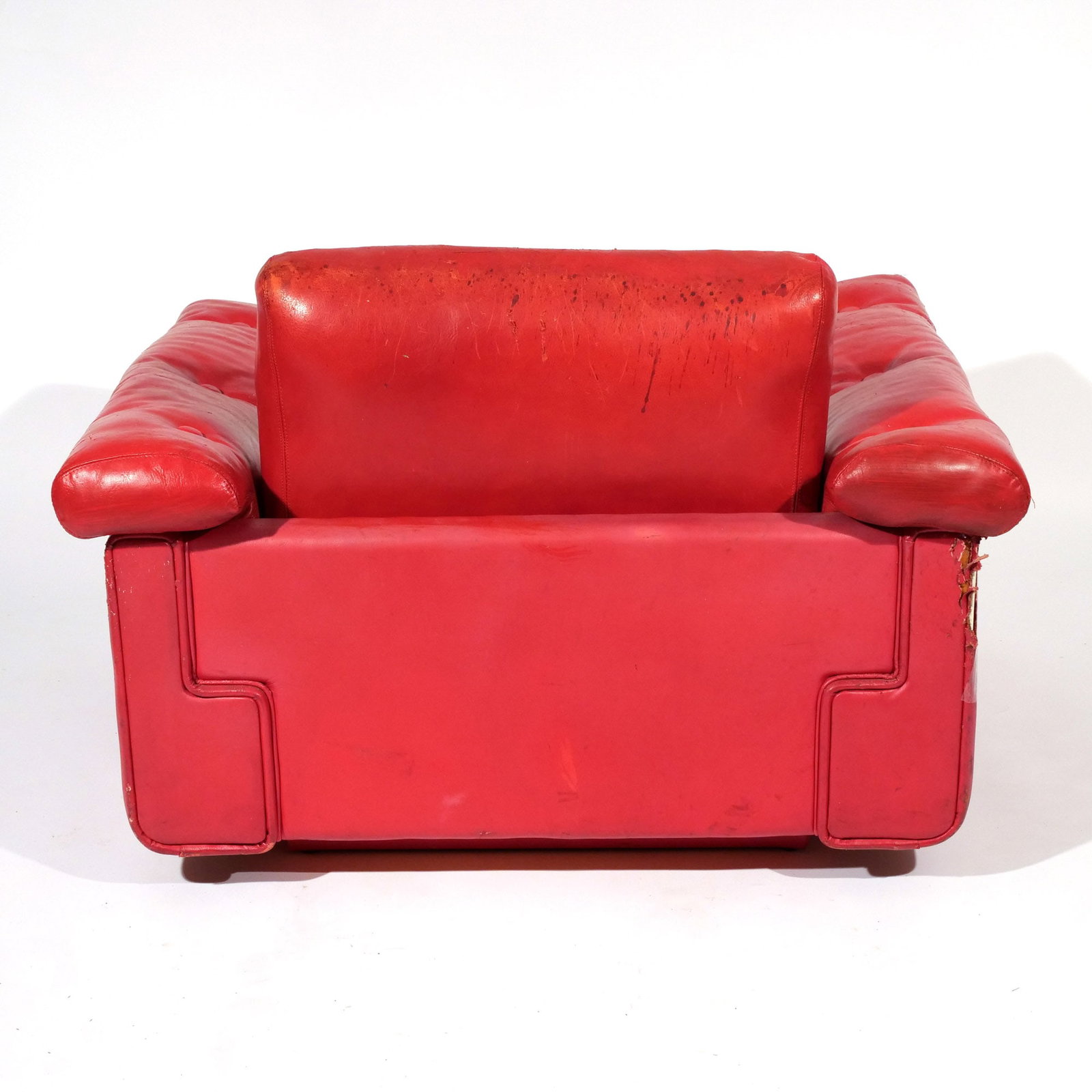 (3pc) TUFTED RED LEATHER SEATING - 15