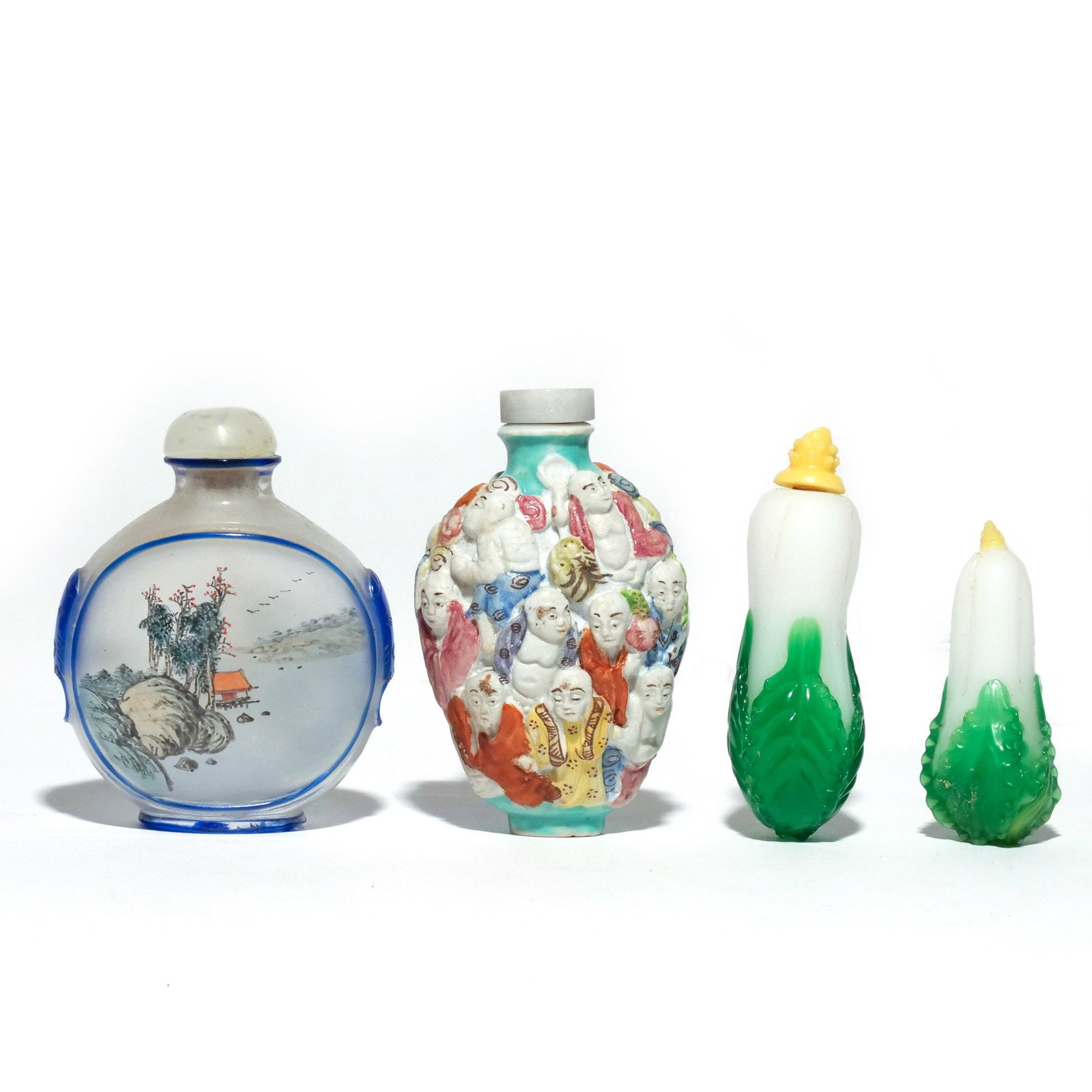 (4pc) CHINESE SNUFF BOTTLES (1 of 10)