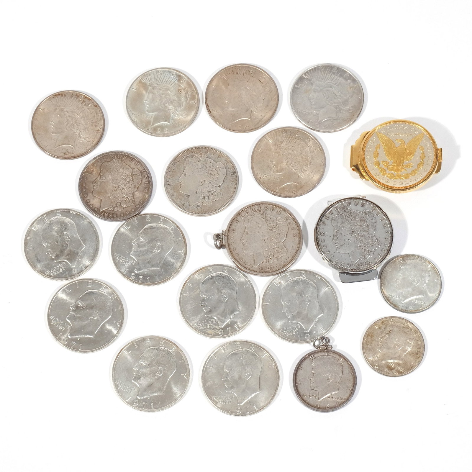(20pc) AMERICAN SILVER DOLLARS AND OTHER (1 of 11)