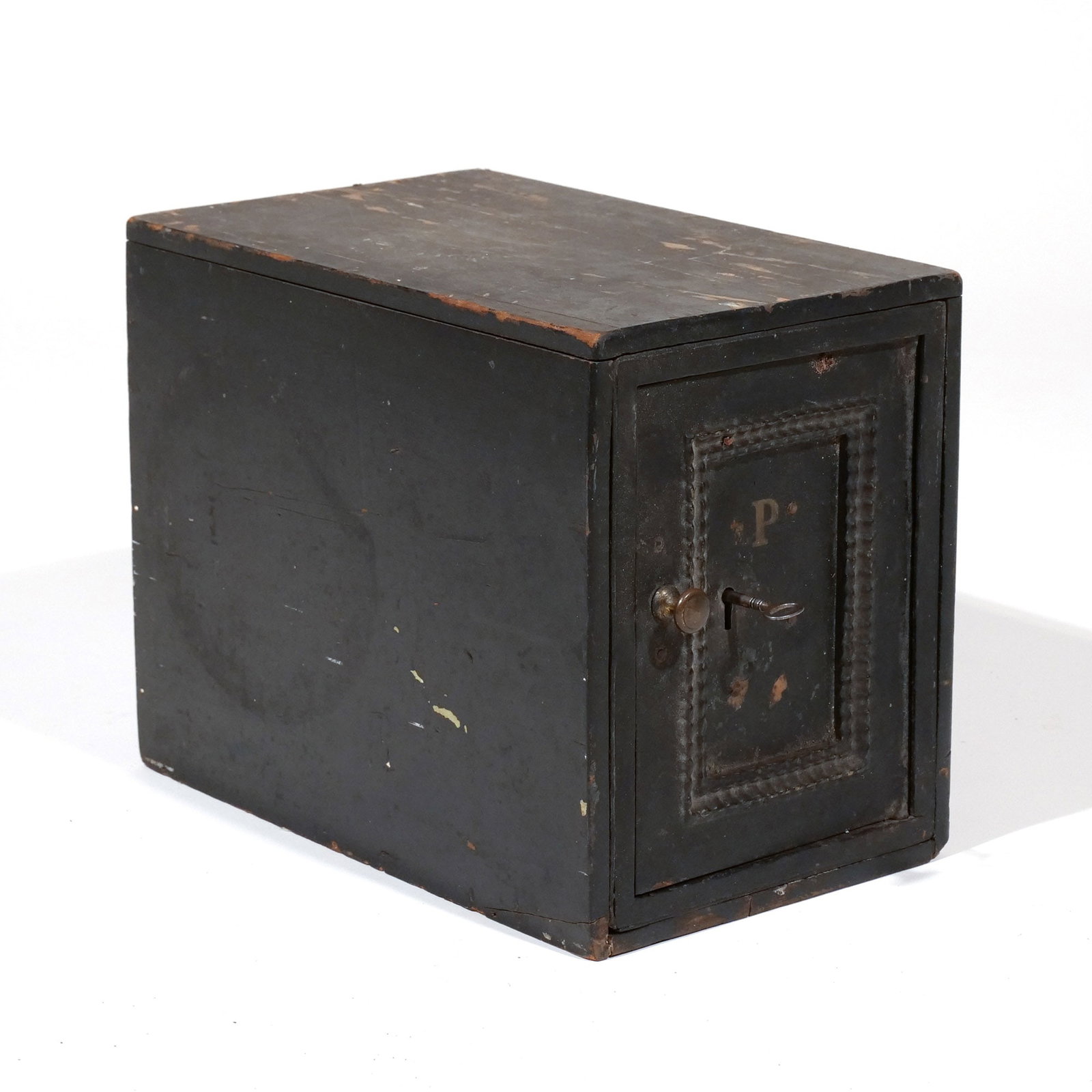 SMALL ANTIQUE VALUABLES CABINET / SAFE (1 of 7)