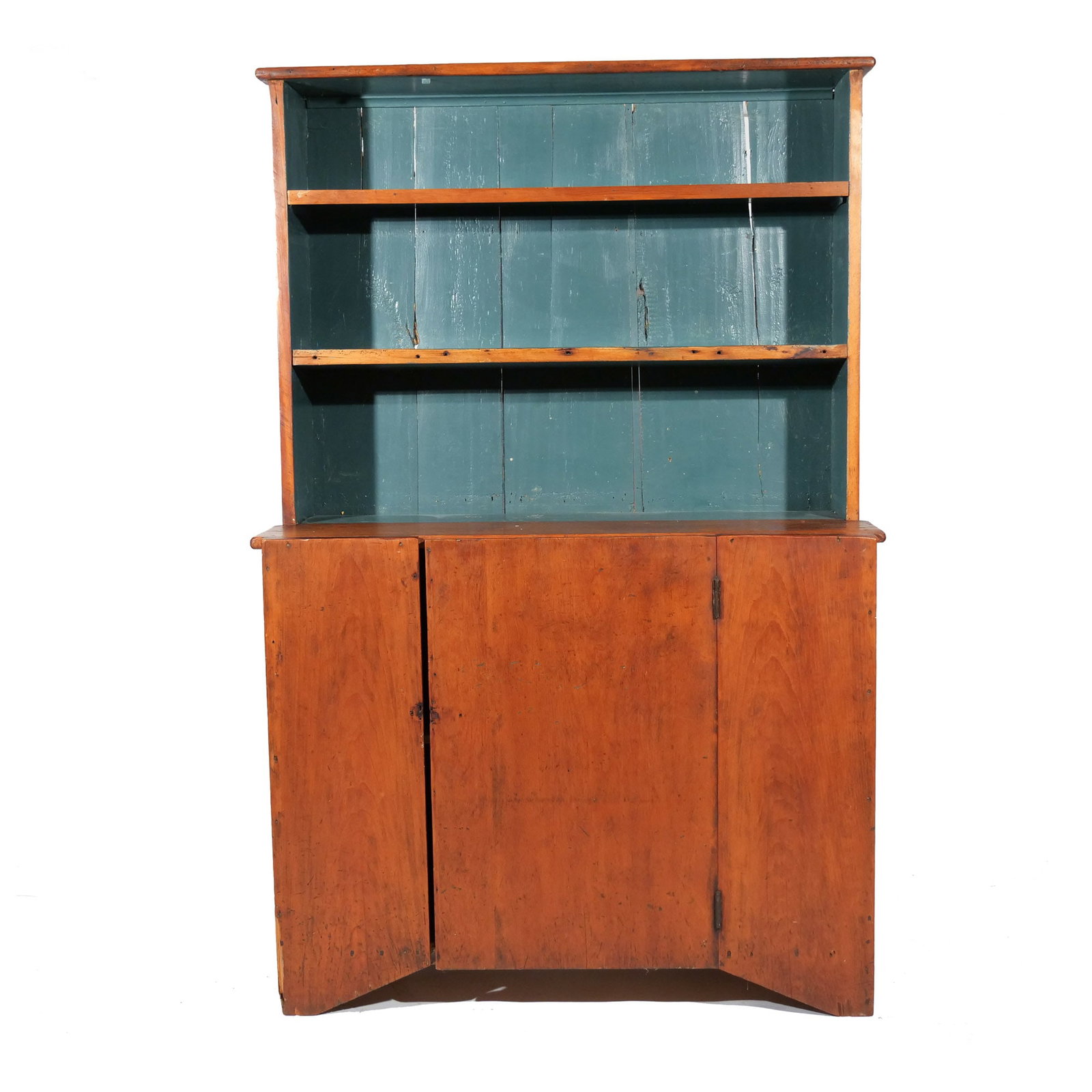PINE STEP BACK PEWTER CUPBOARD (1 of 7)