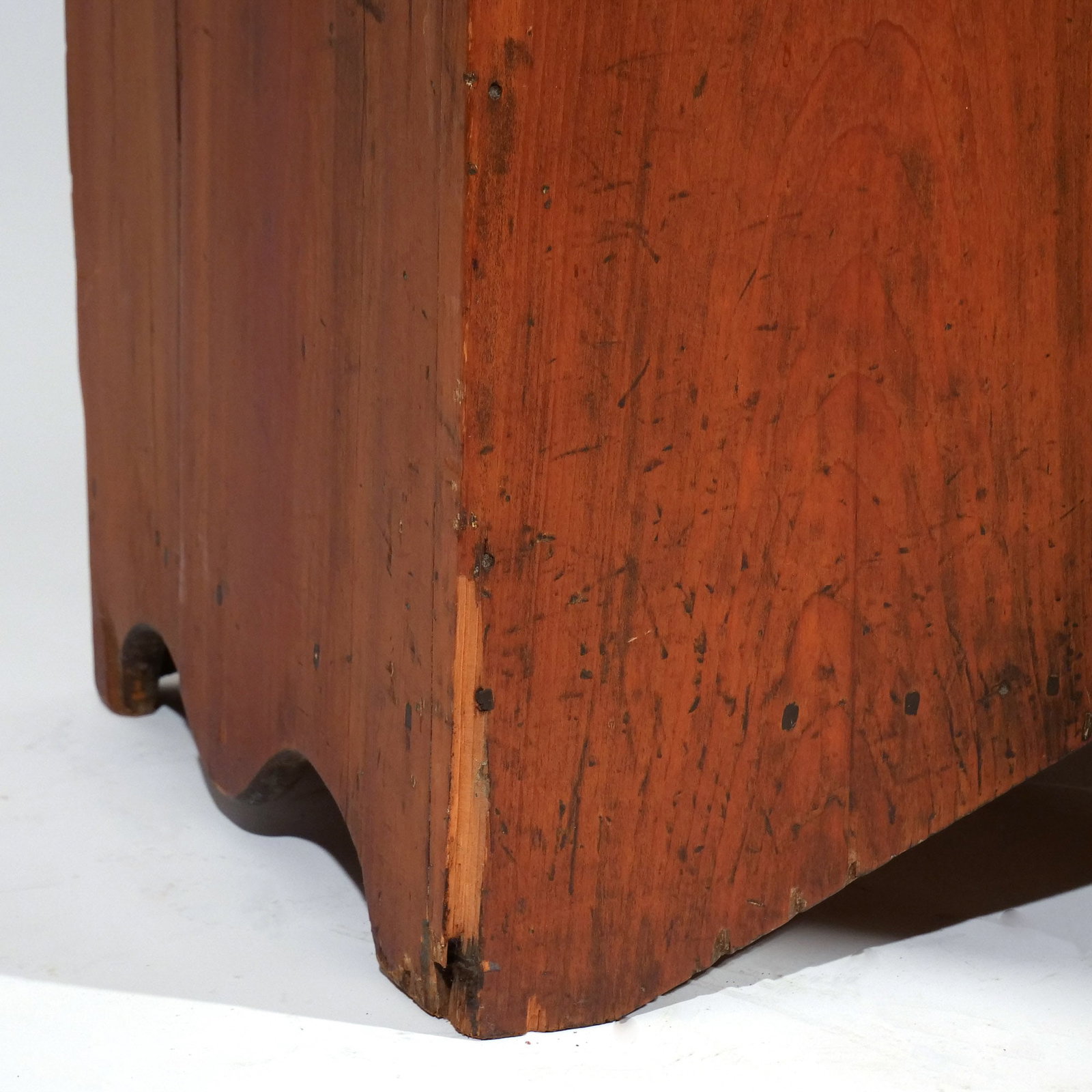 PINE STEP BACK PEWTER CUPBOARD - 5