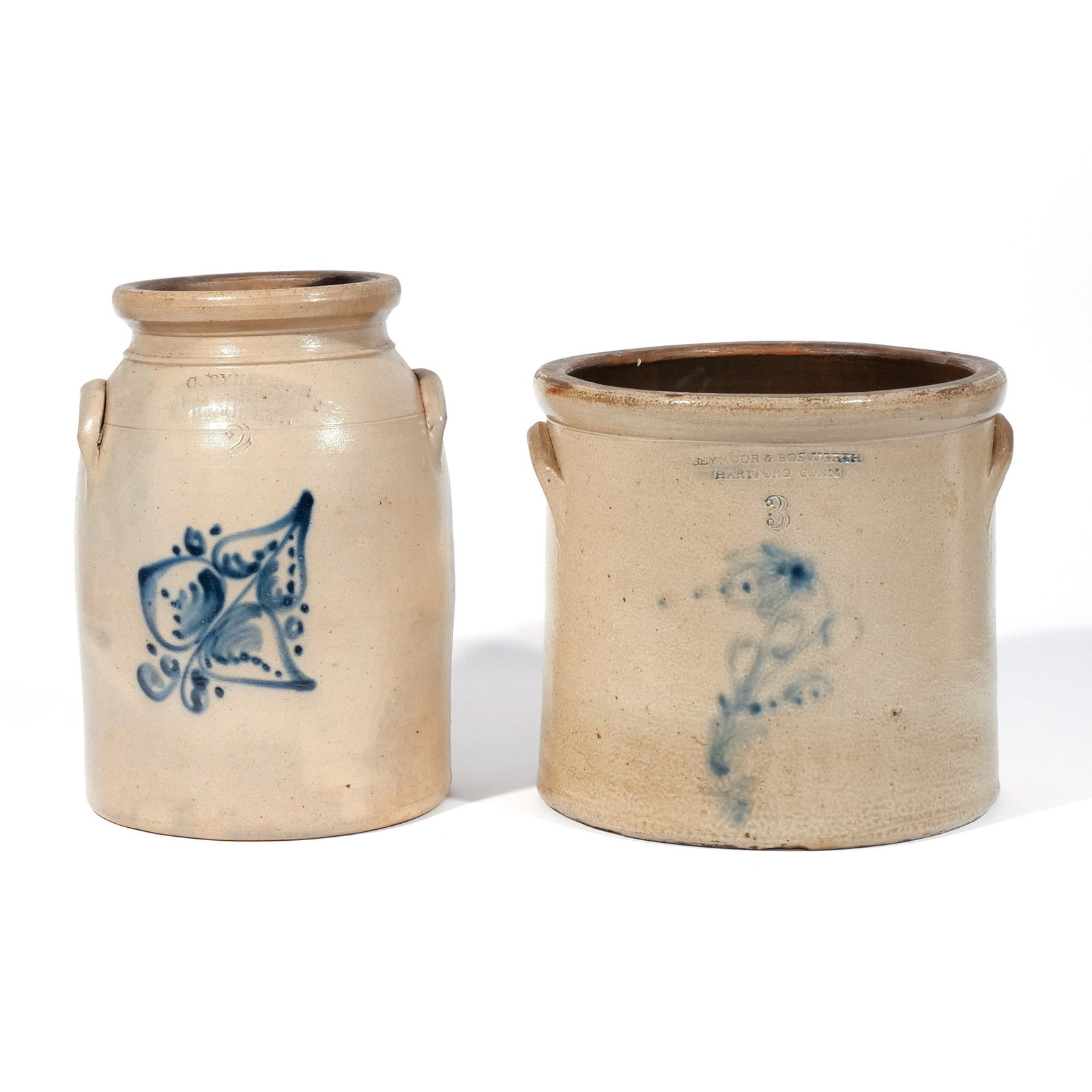 (2pc) AMERICAN STONEWARE CROCKS (1 of 14)