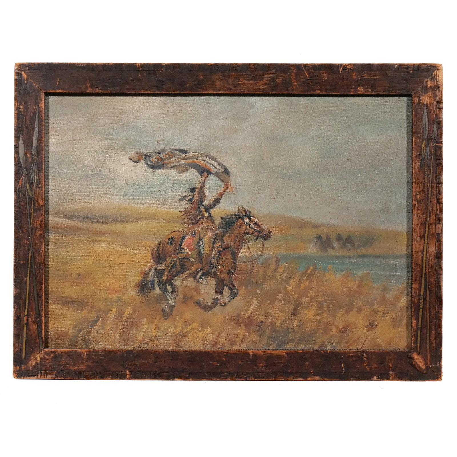 (2pc) NATIVE AMERICAN SUBJECT WALL ART - 9