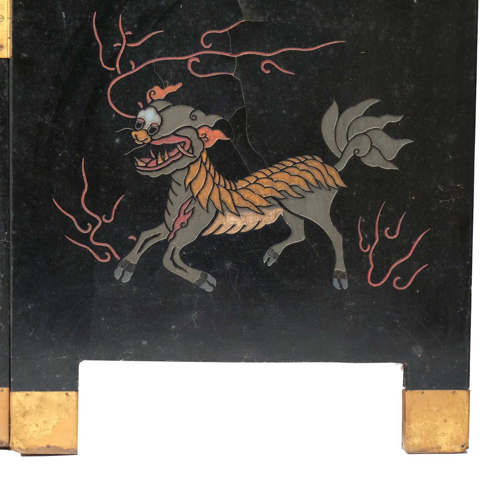 CHINESE LACQUER SIX-PANEL FLOOR SCREEN - 15