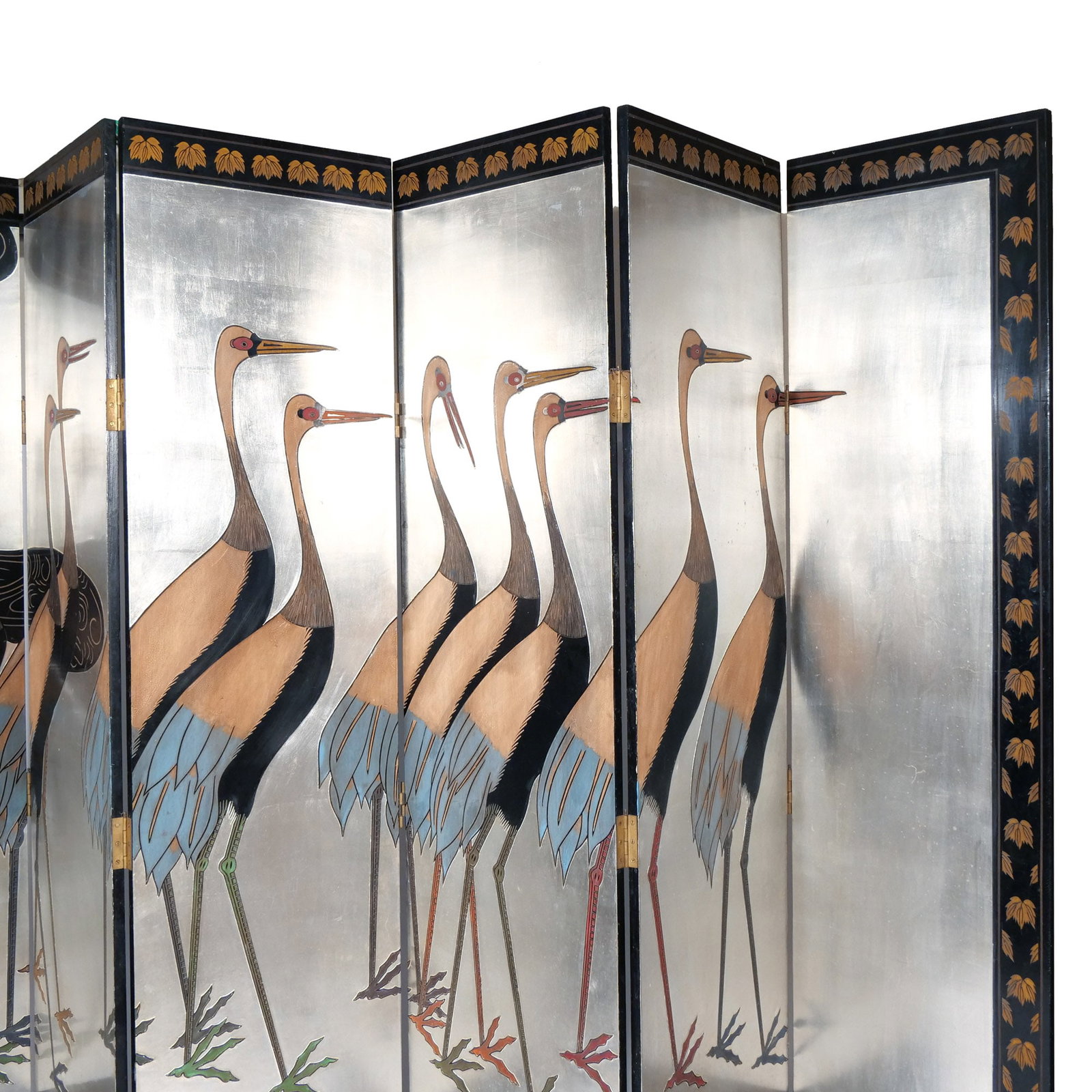 CHINESE LACQUER SIX-PANEL FLOOR SCREEN - 3