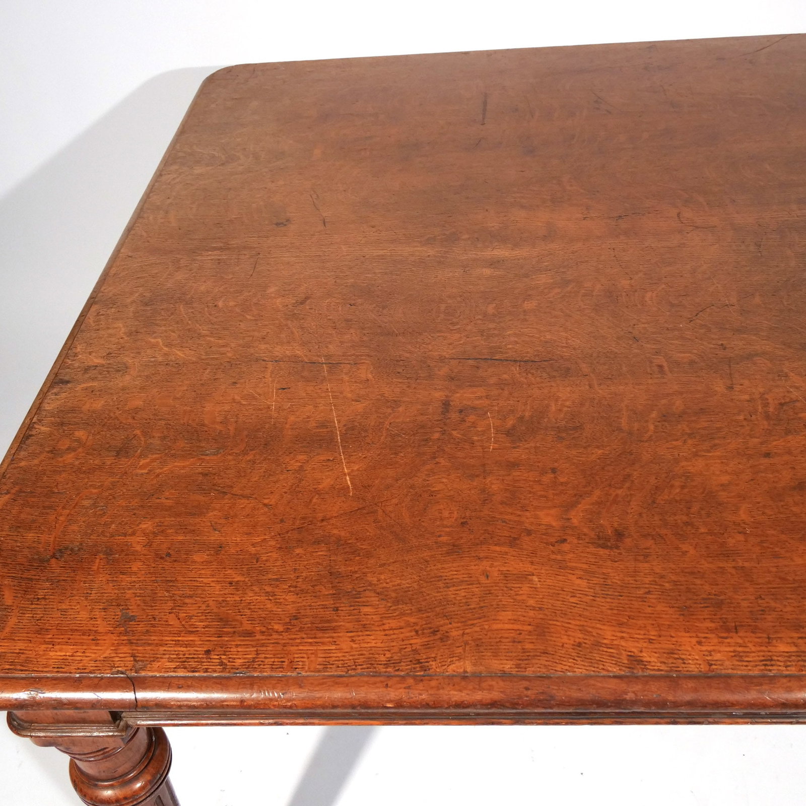AMERICAN OAK SQUARE DINING TABLE - 8