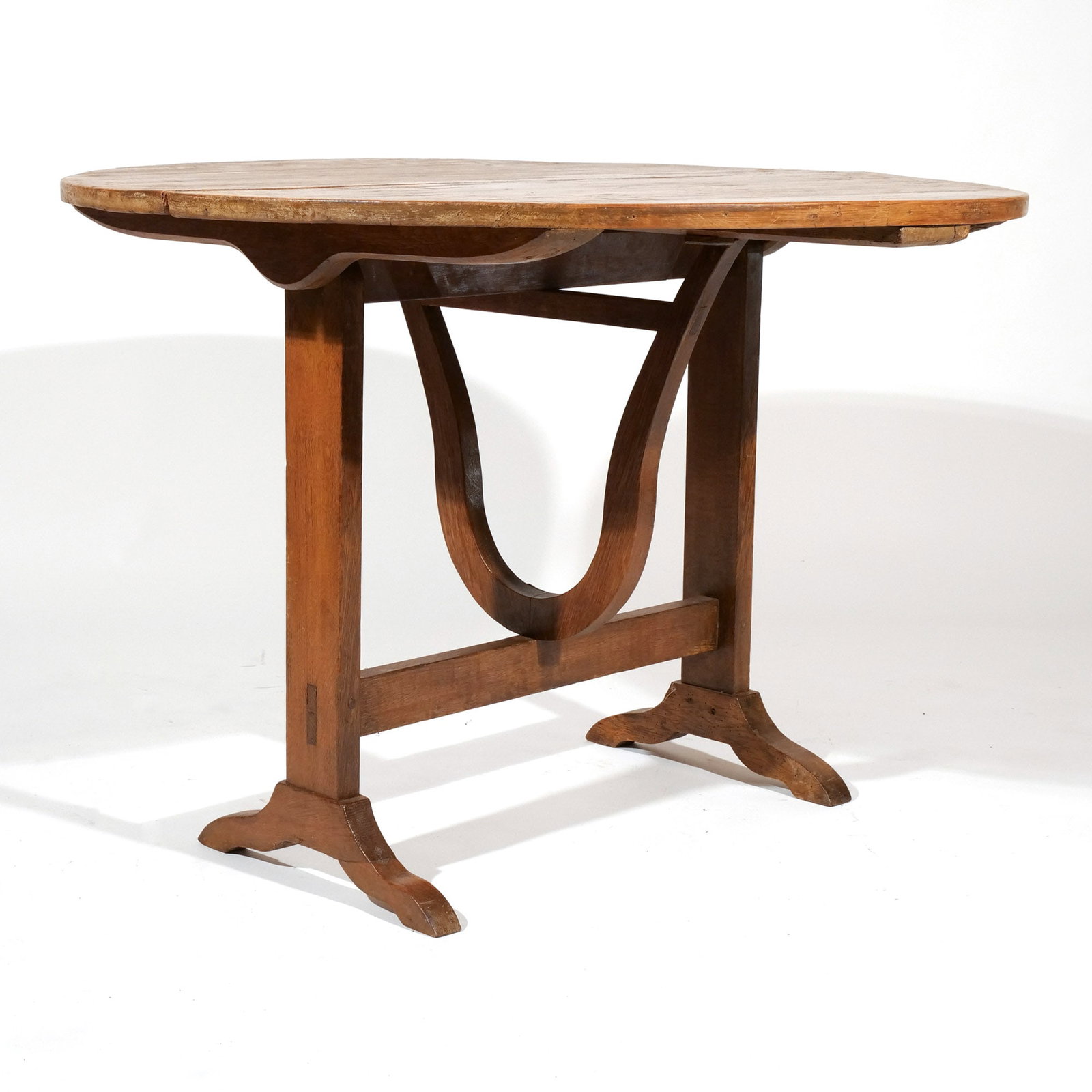 ANTIQUE PINE FLIP TOP COACHING TABLE - 2