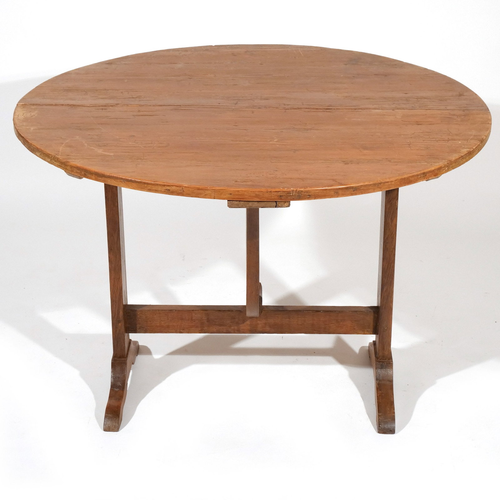 ANTIQUE PINE FLIP TOP COACHING TABLE - 3