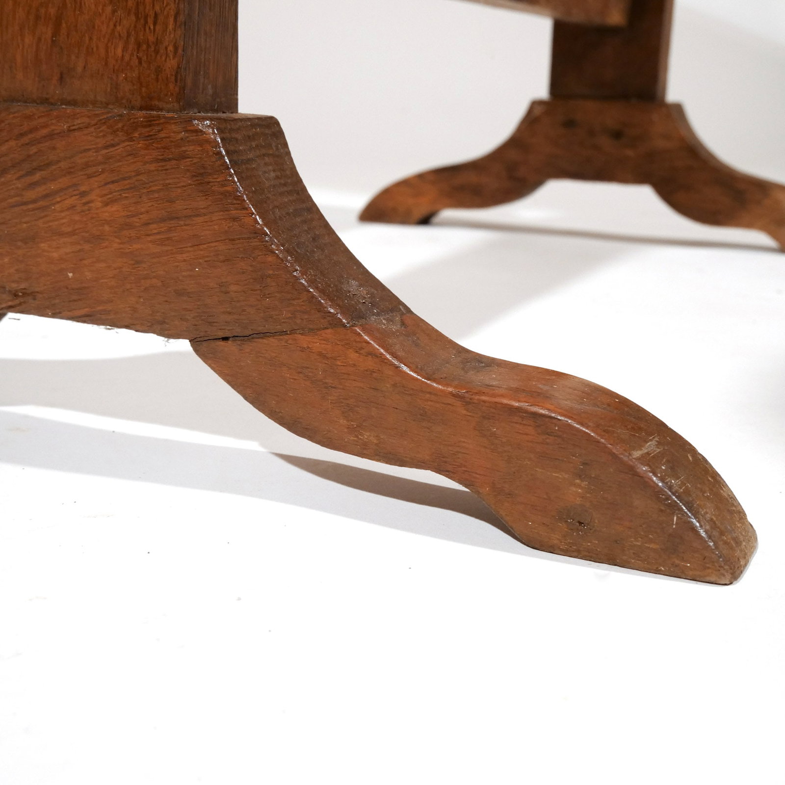 ANTIQUE PINE FLIP TOP COACHING TABLE - 5