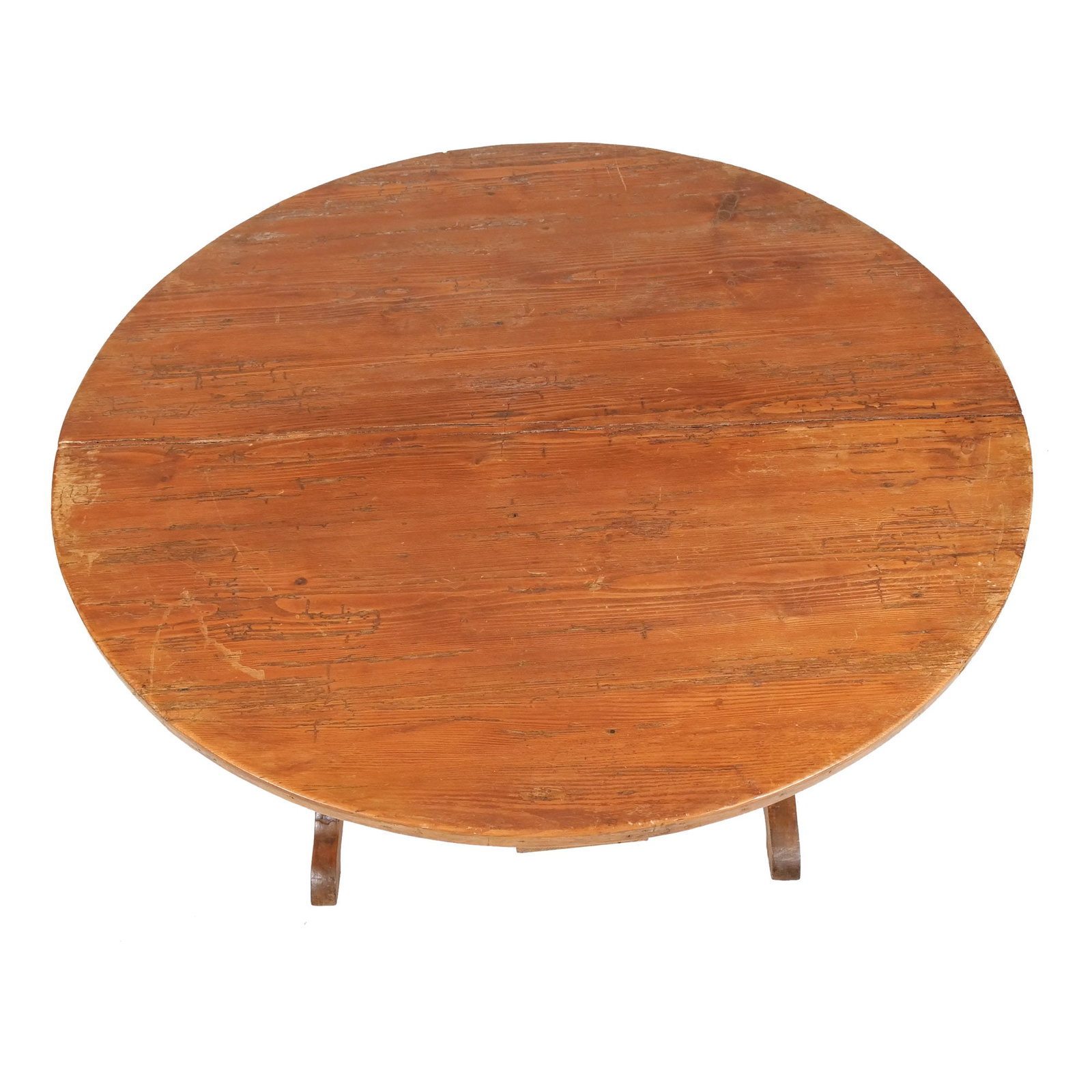 ANTIQUE PINE FLIP TOP COACHING TABLE - 6