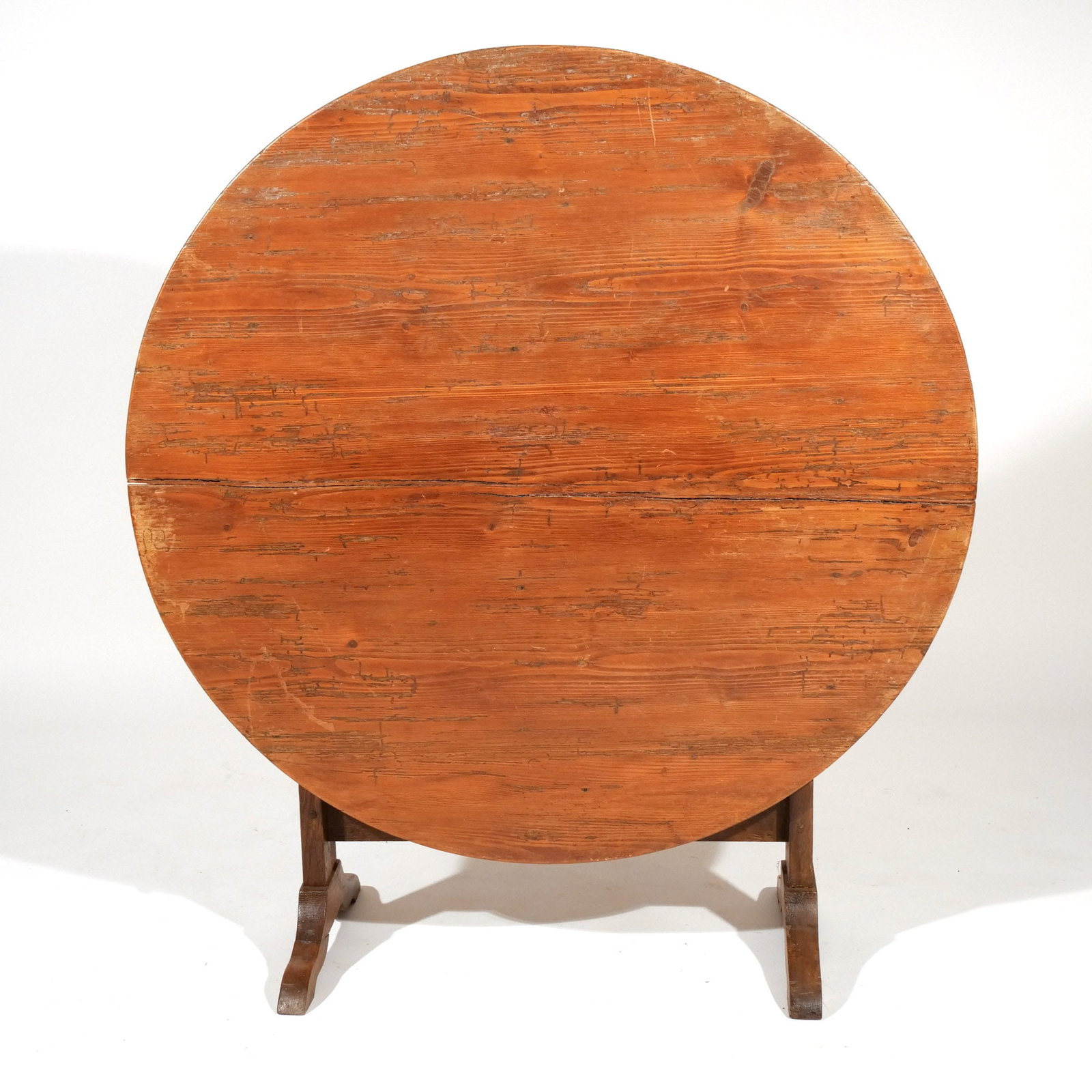 ANTIQUE PINE FLIP TOP COACHING TABLE - 8