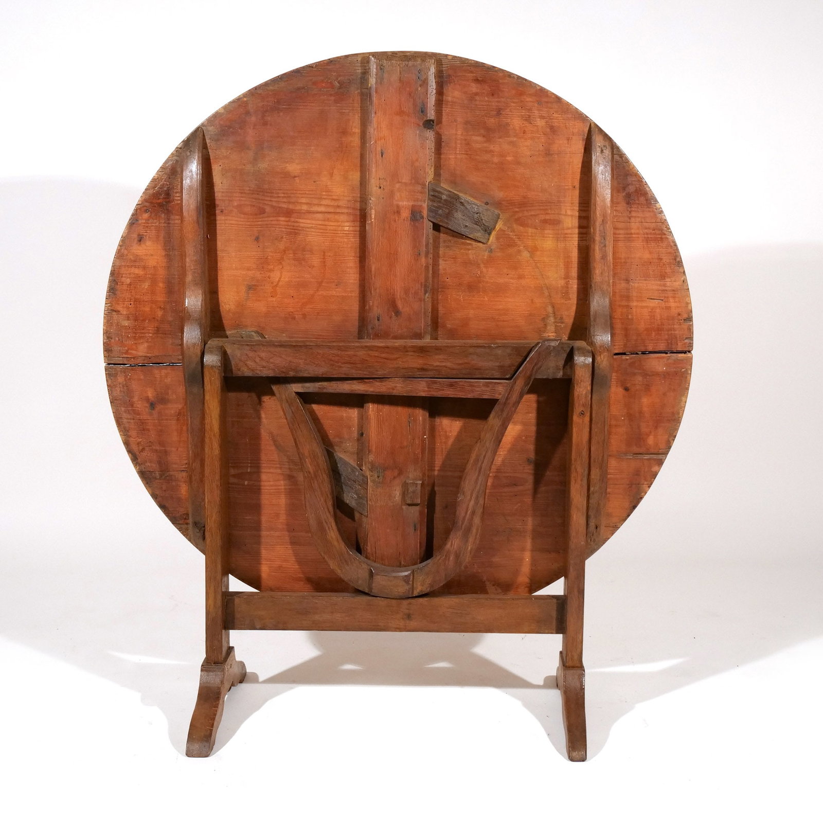 ANTIQUE PINE FLIP TOP COACHING TABLE - 9