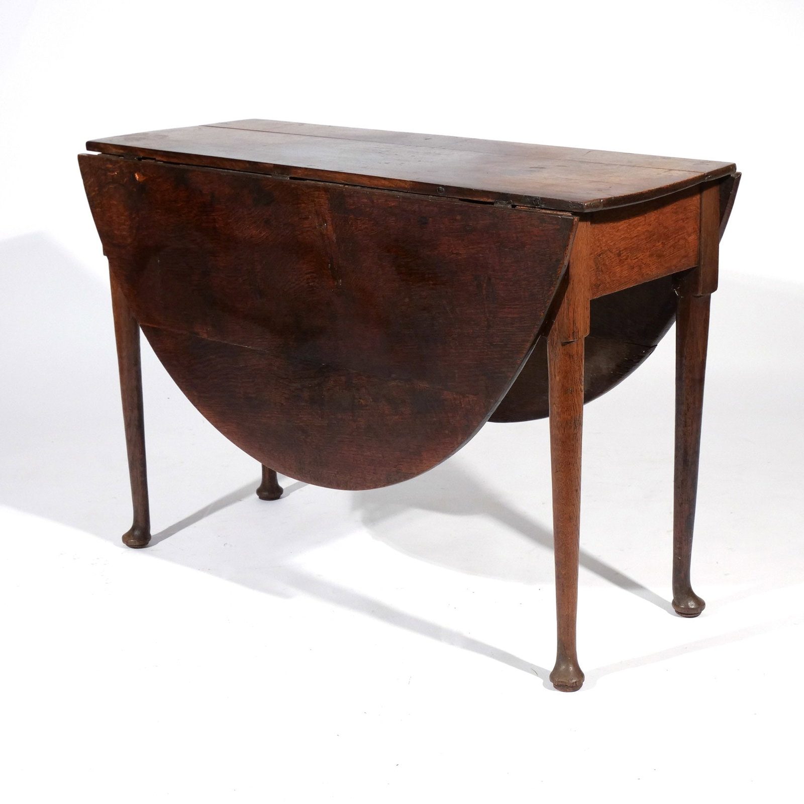 QUEEN ANNE OAK SMALL SIZE DROP LEAF TABLE - 2