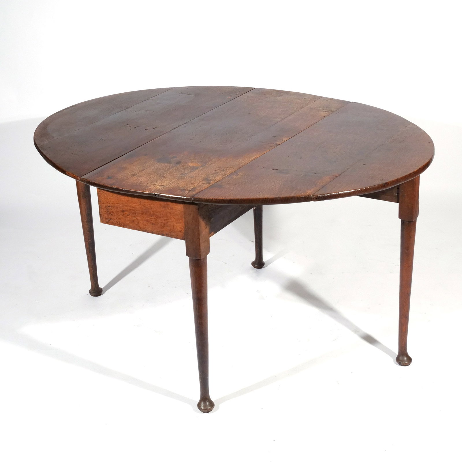 QUEEN ANNE OAK SMALL SIZE DROP LEAF TABLE - 3