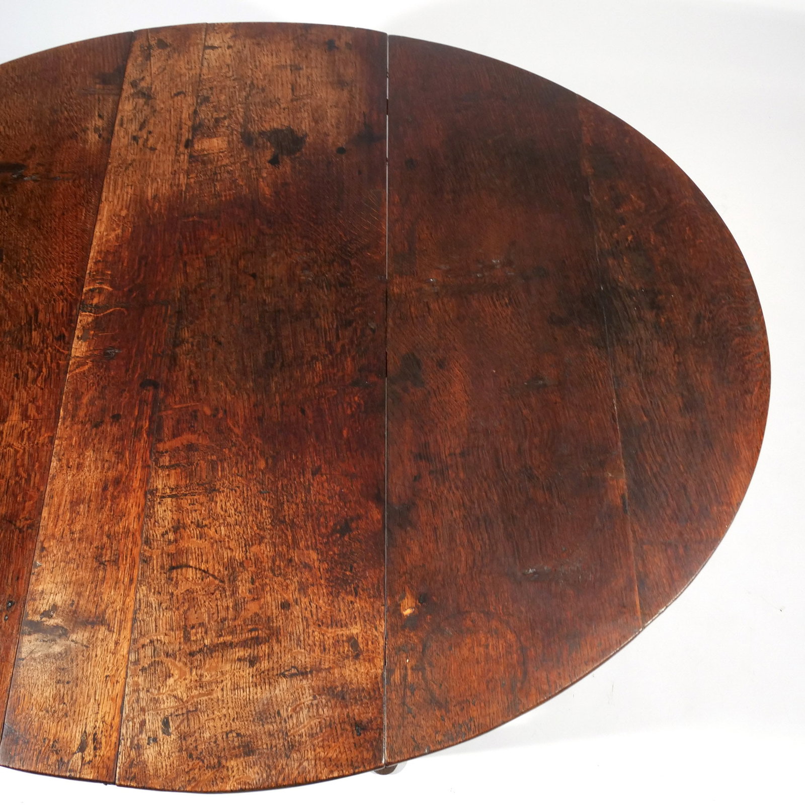 QUEEN ANNE OAK SMALL SIZE DROP LEAF TABLE - 7