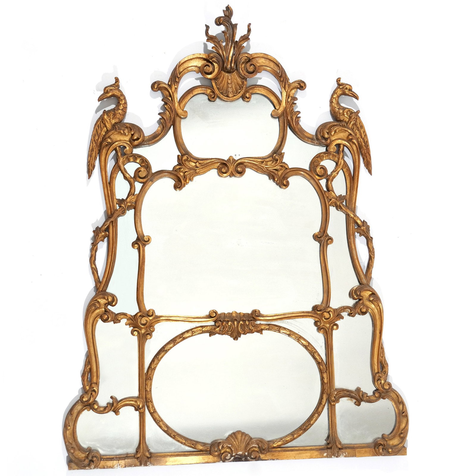 ROCOCO REVIVAL GILT CARVED WALL MIRROR (1 of 13)