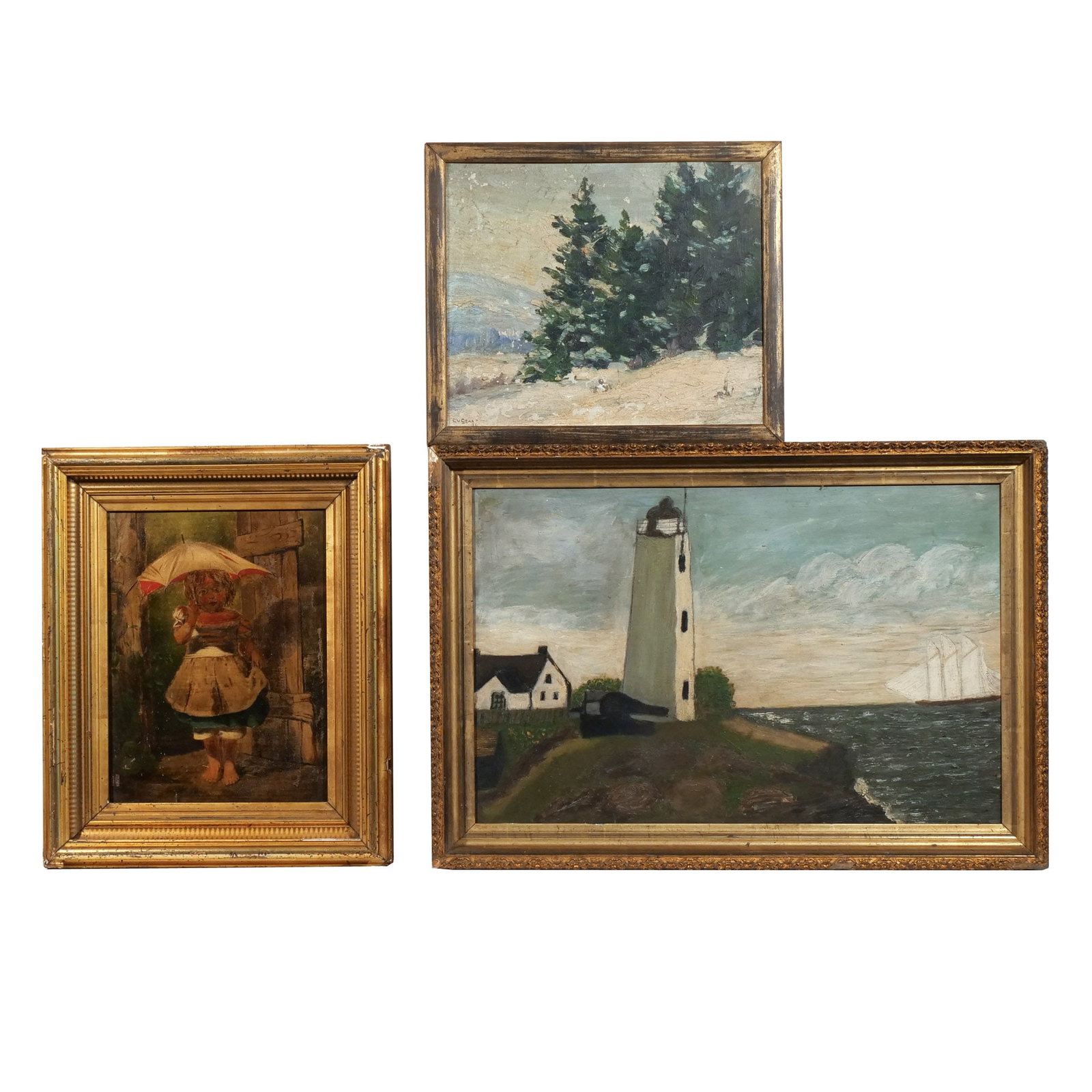 (3pc) AMERICAN PAINTINGS (1 of 20)