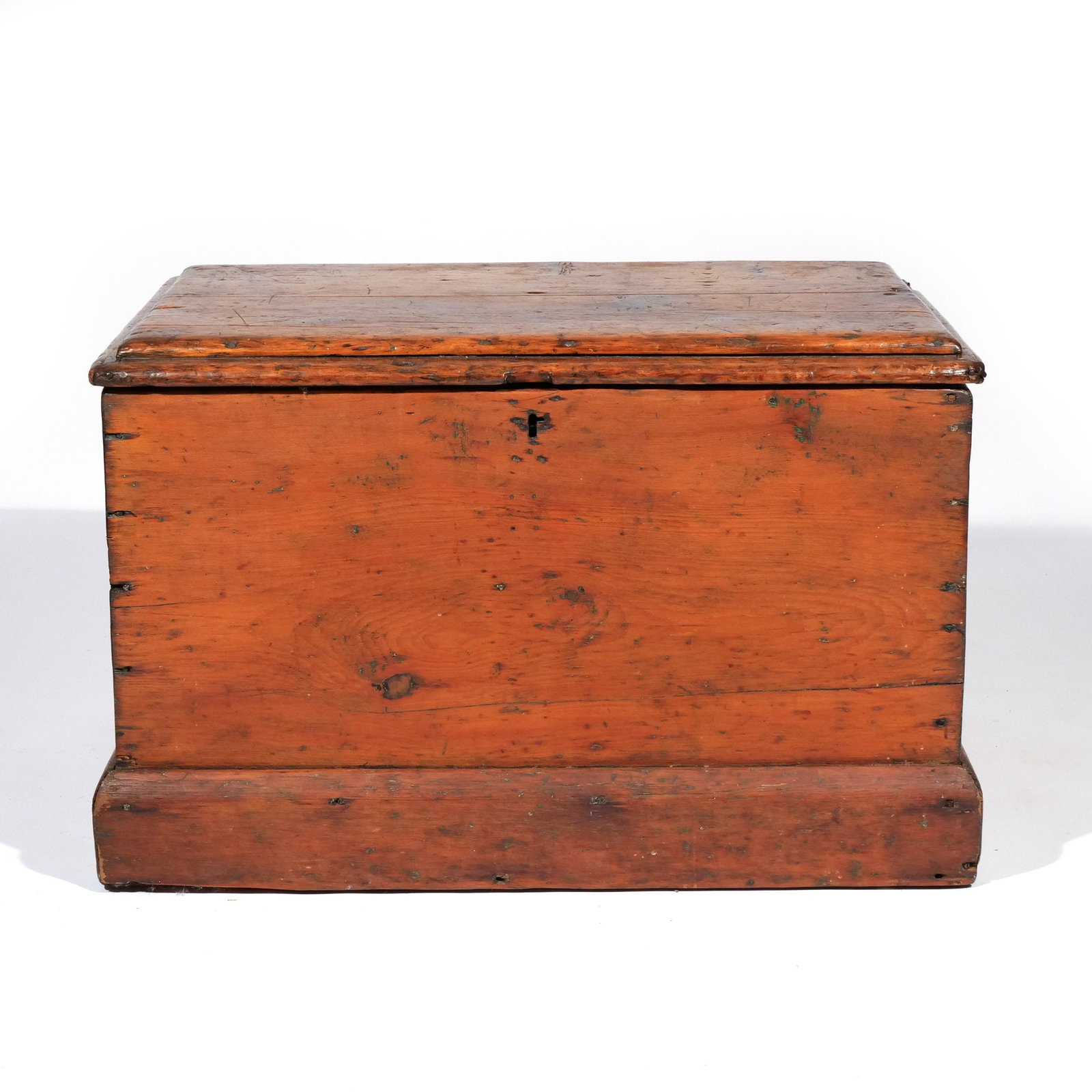 ANTIQUE PINE STORAGE TRUNK - 2