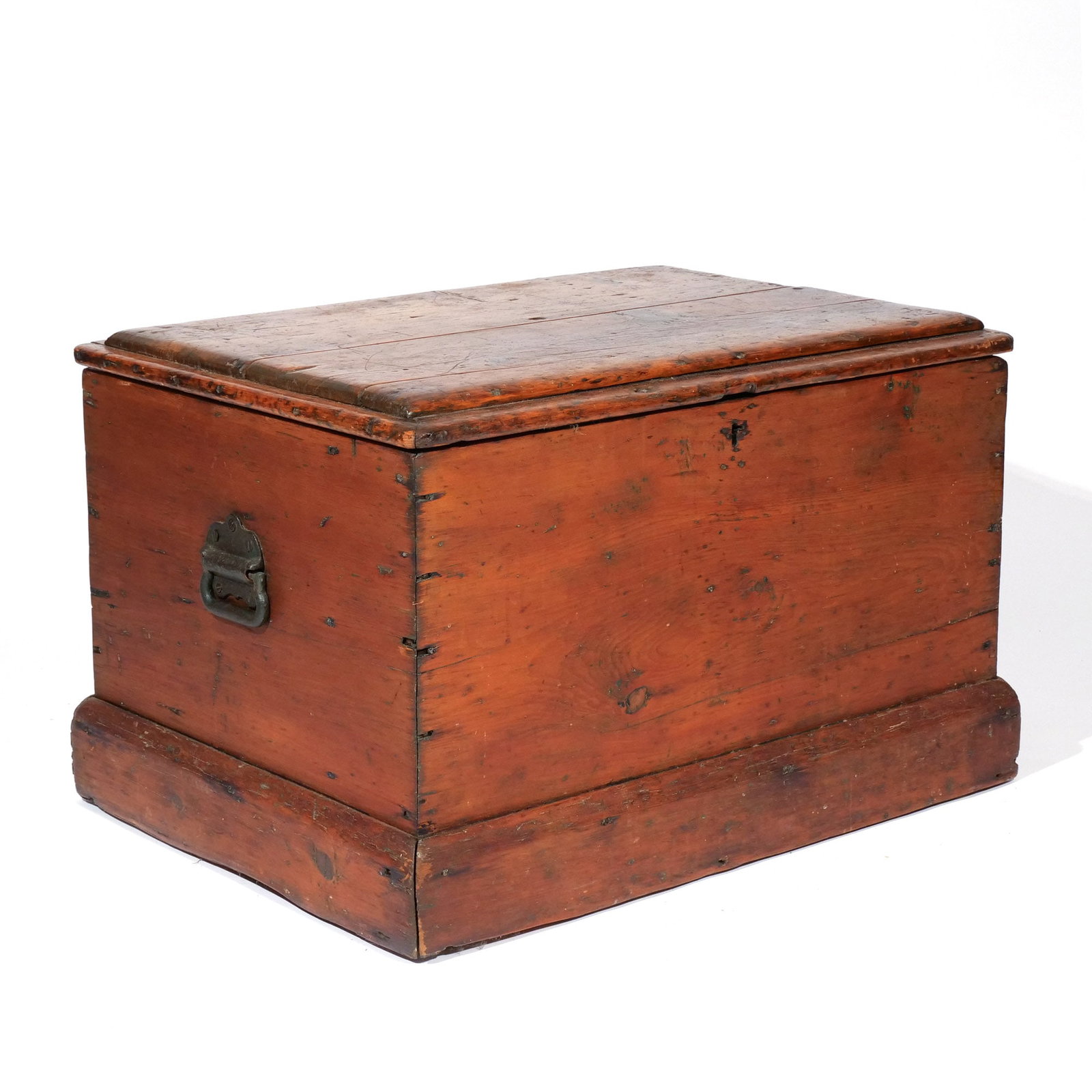 ANTIQUE PINE STORAGE TRUNK - 3