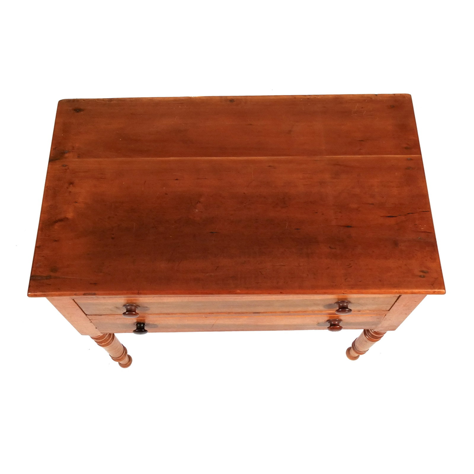 AMERICAN MAPLE TWO DRAWER WORKTABLE - 5