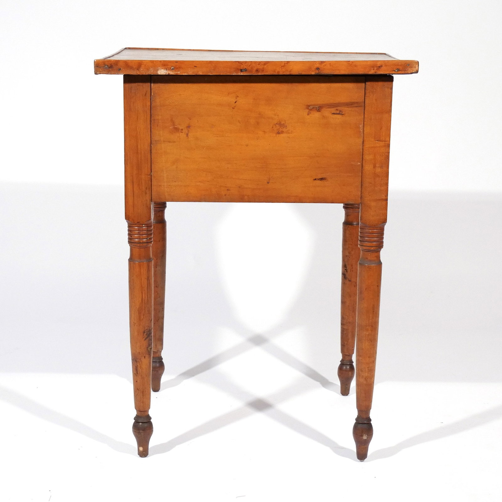AMERICAN FIGURED MAPLE TWO-DRAWER STAND - 6