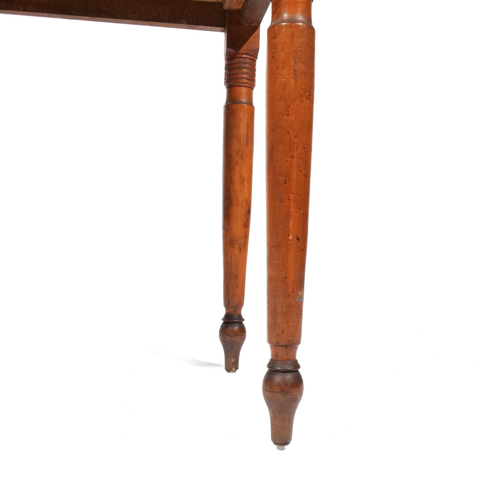 AMERICAN FIGURED MAPLE TWO-DRAWER STAND - 8