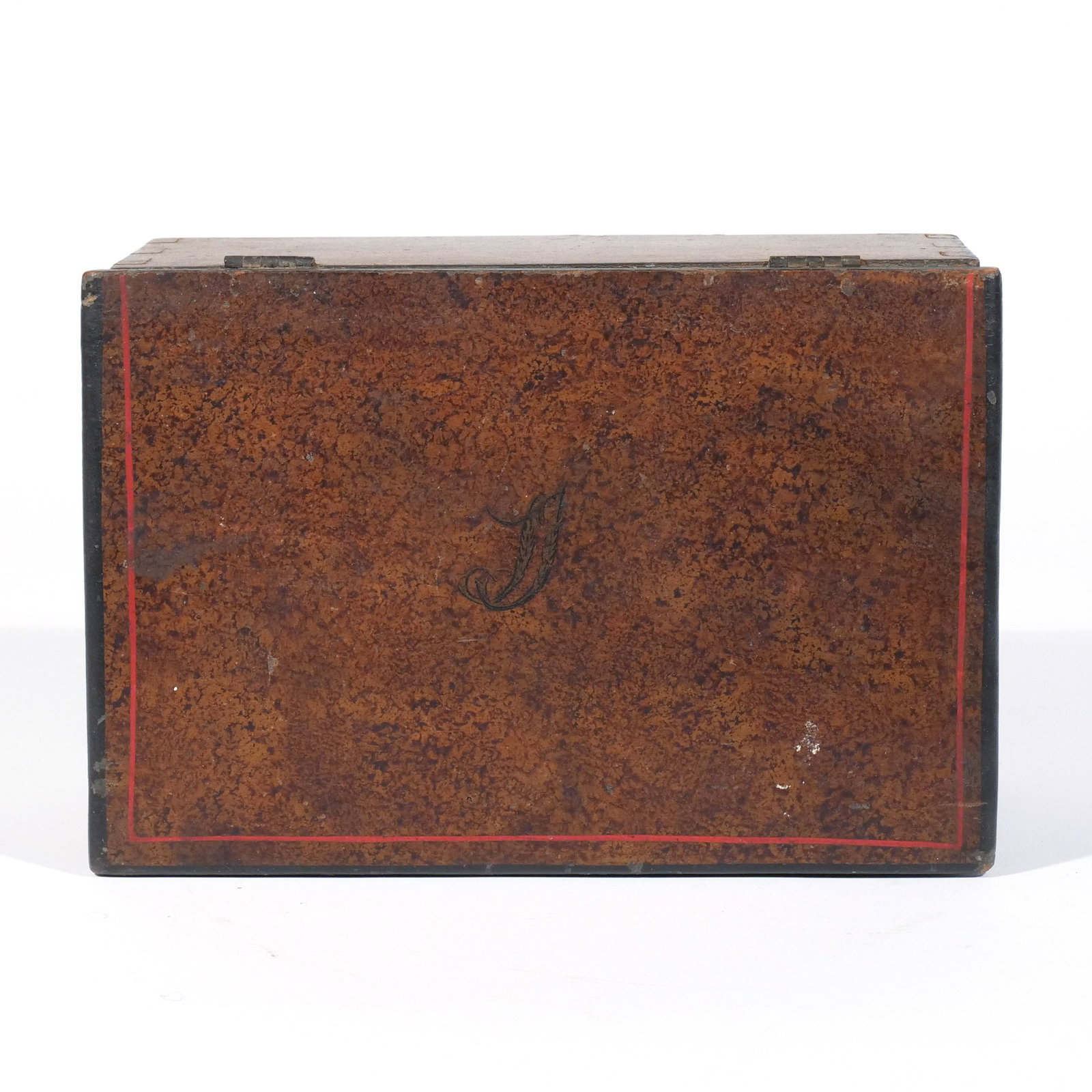 AMERICAN SPONGE-PAINTED TABLE BOX - 4